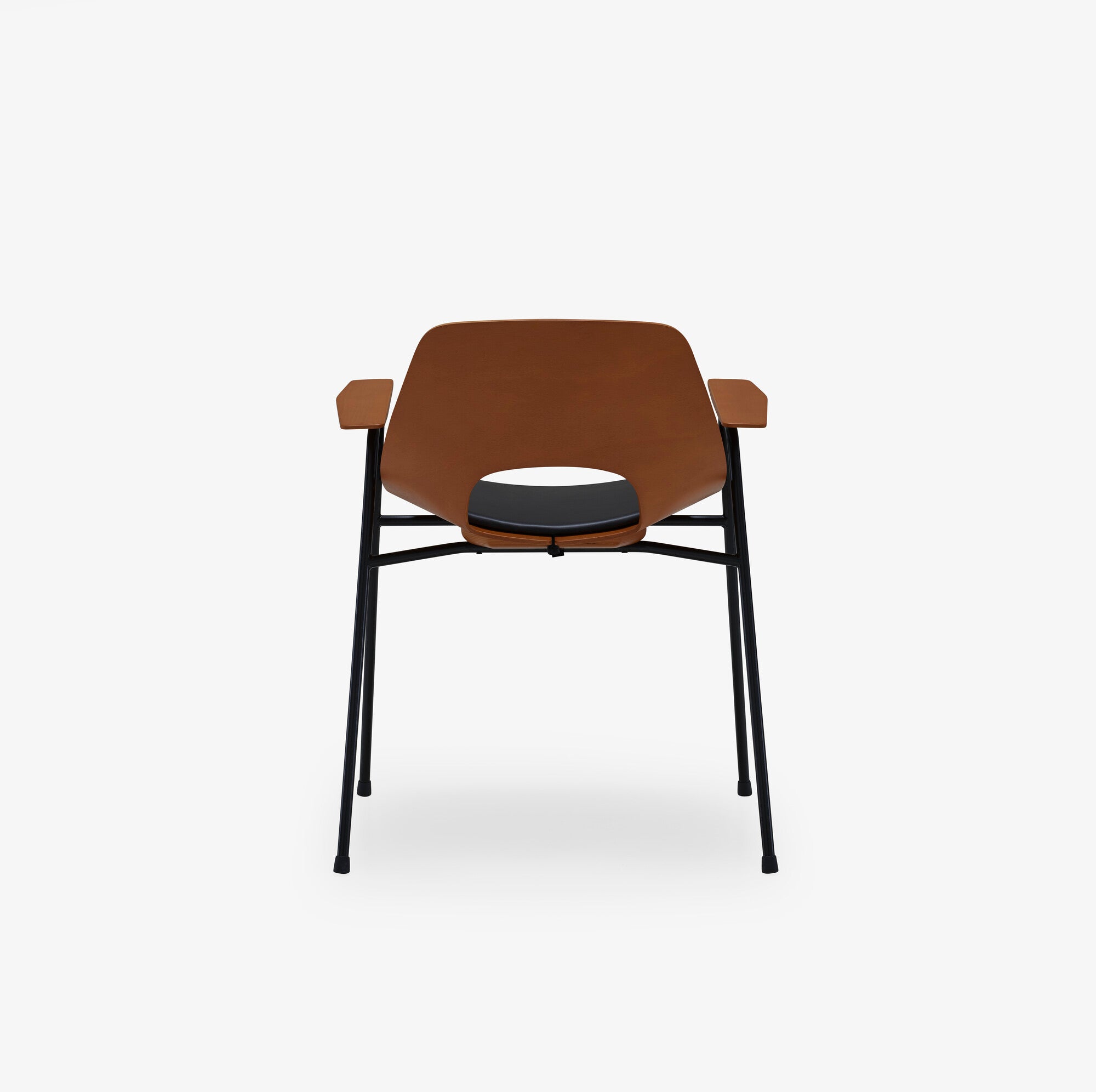 Tonneau Dining Chair with Arms