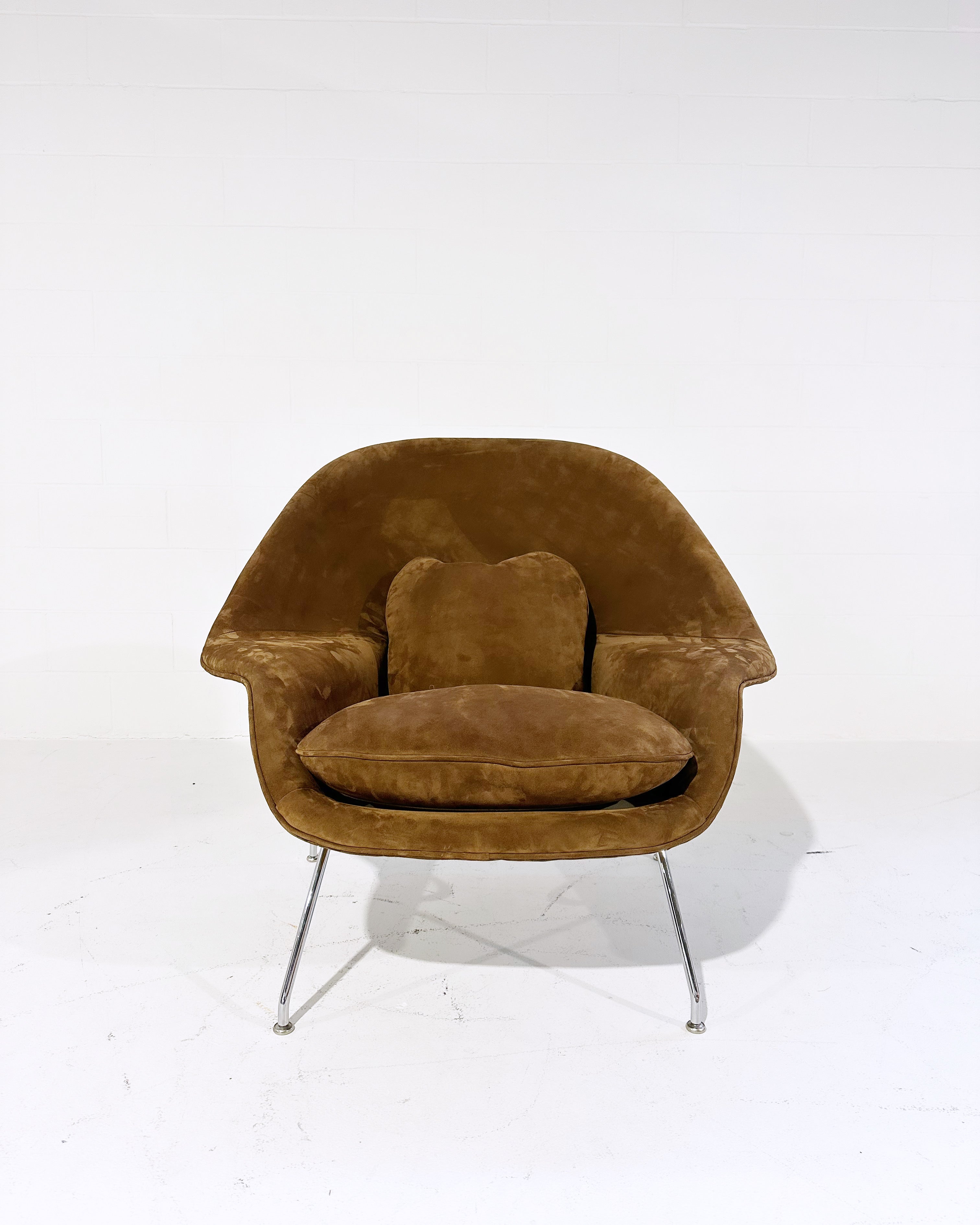Bespoke Womb Chair and Ottoman in Suede