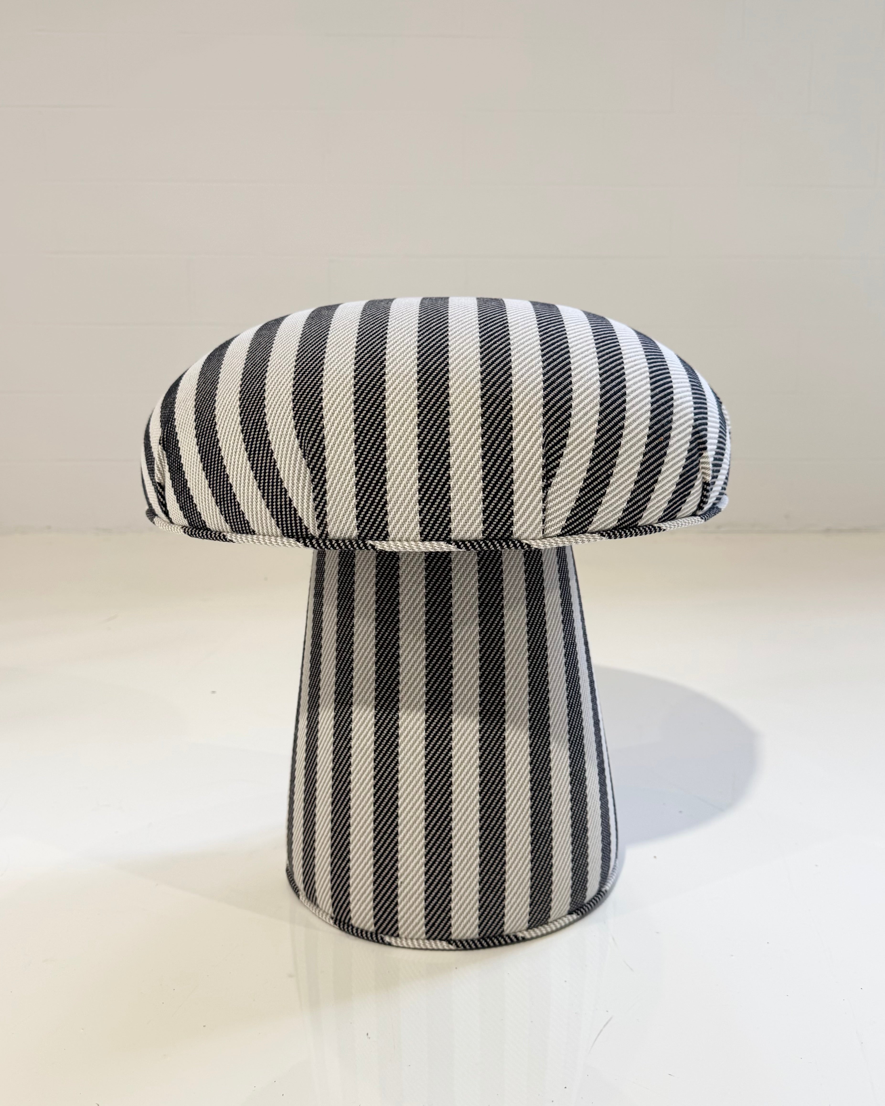 The Forsyth Mushroom Pouf in Dedar 'Voulez-Vous'