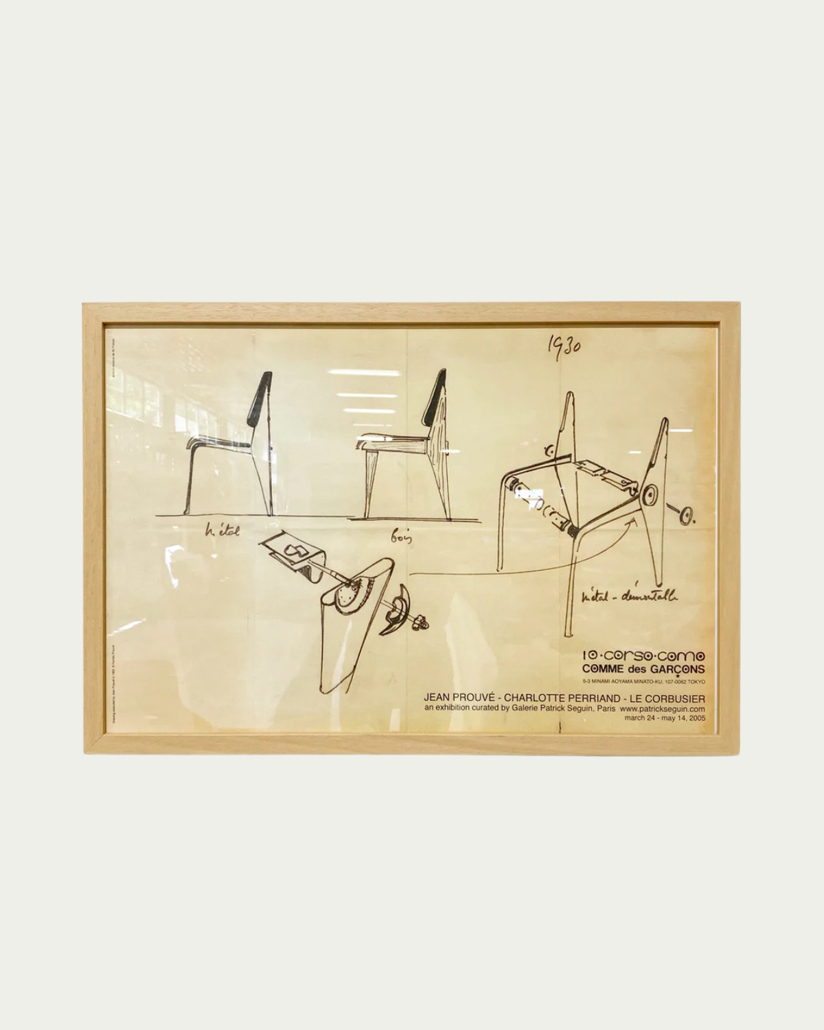 Jean Prouve' Framed Exhibition Poster