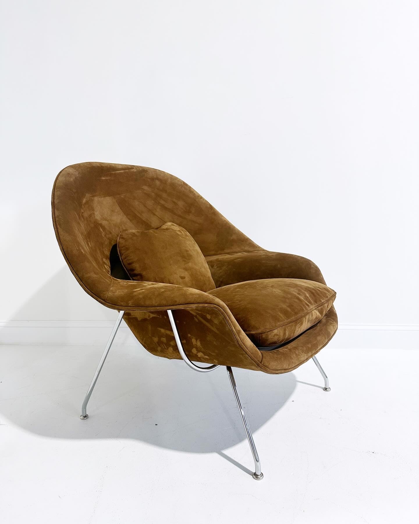 Bespoke Womb Chair and Ottoman in Suede