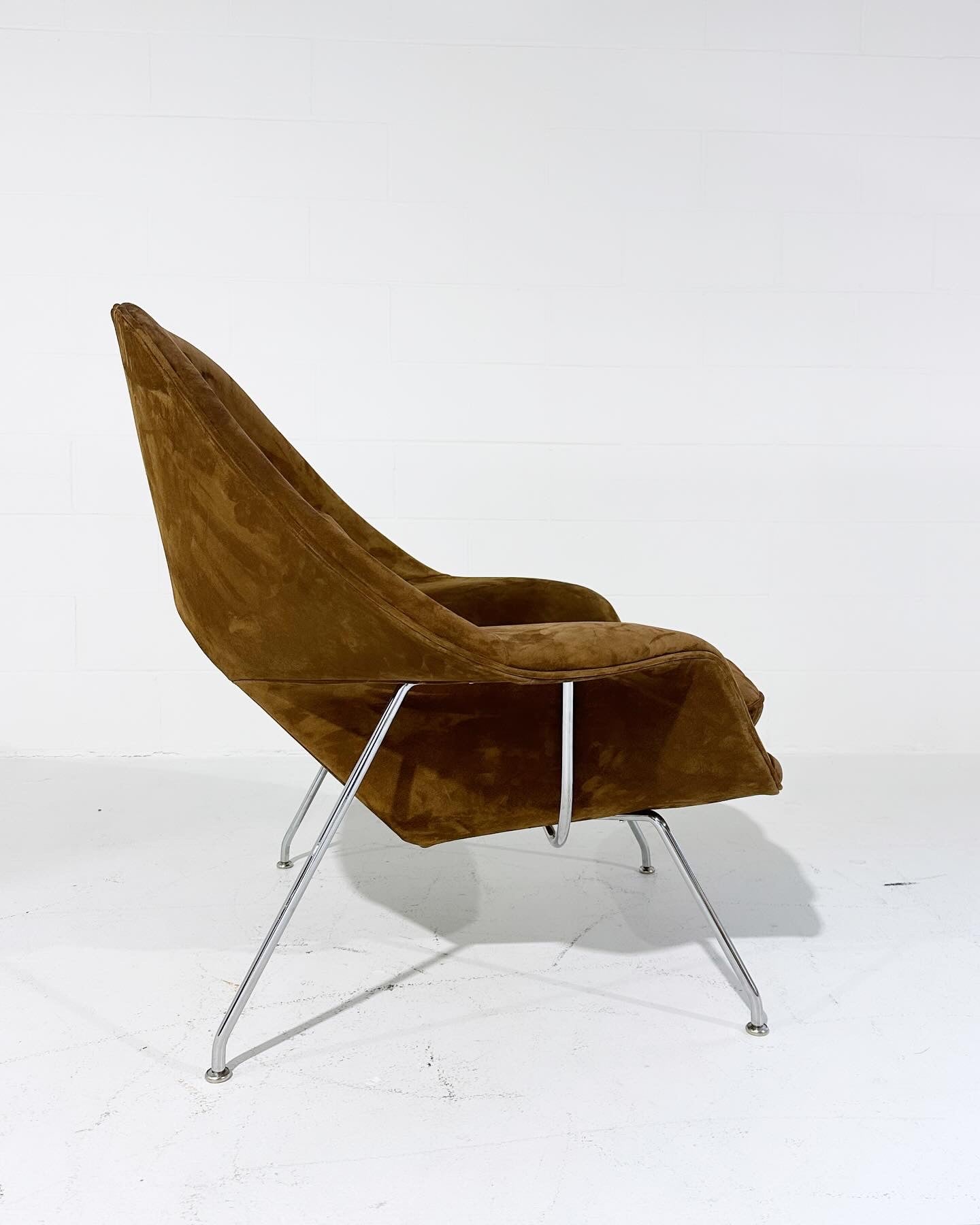 Bespoke Womb Chair and Ottoman in Suede
