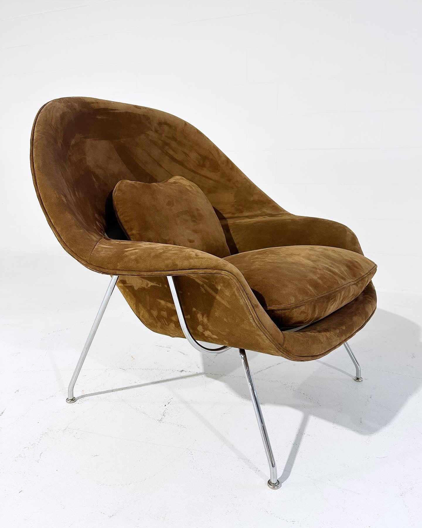 Bespoke Womb Chair and Ottoman in Suede