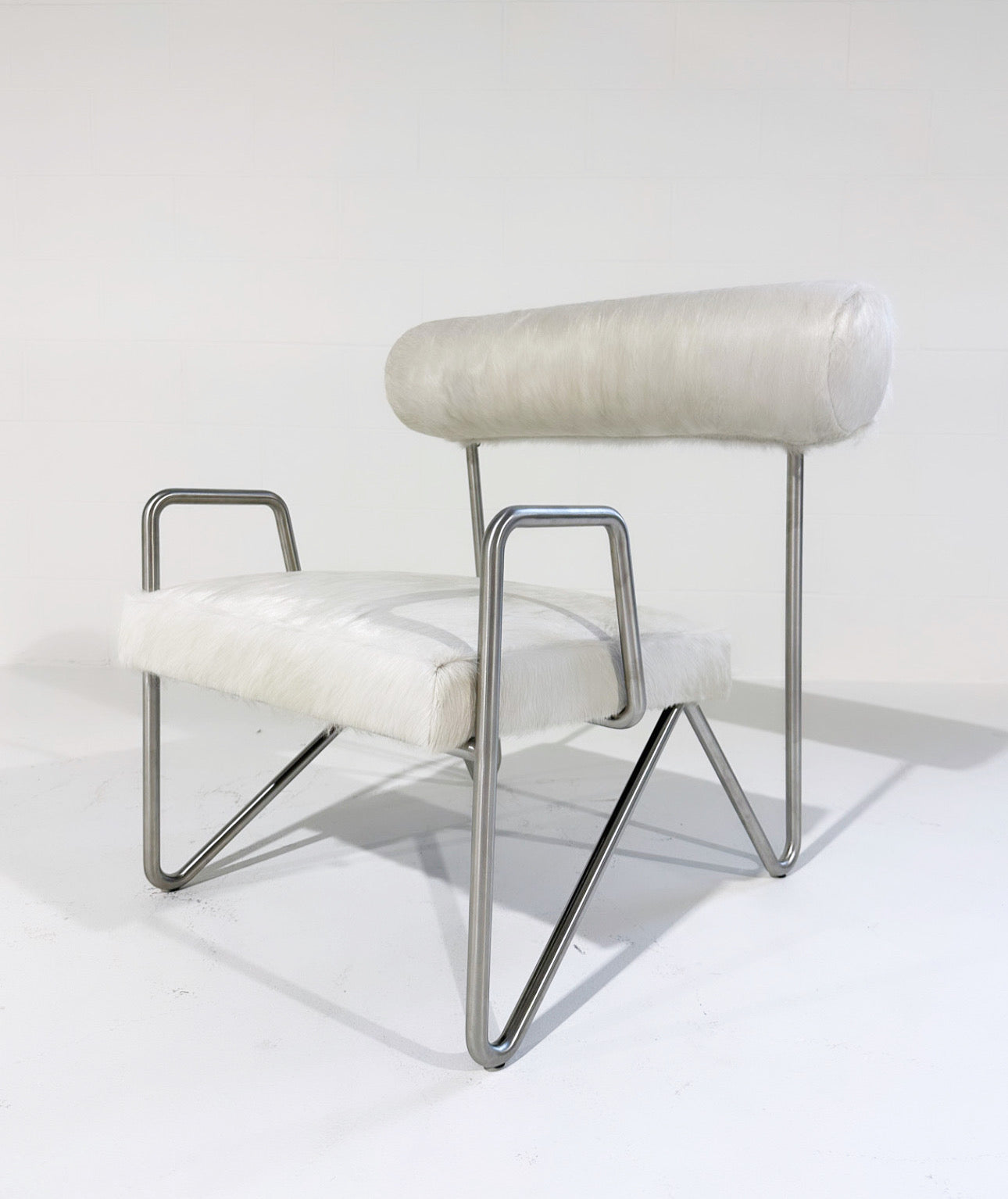 Larry's Lounge Chair - Ivory Cowhide, Forsyth Exclusive