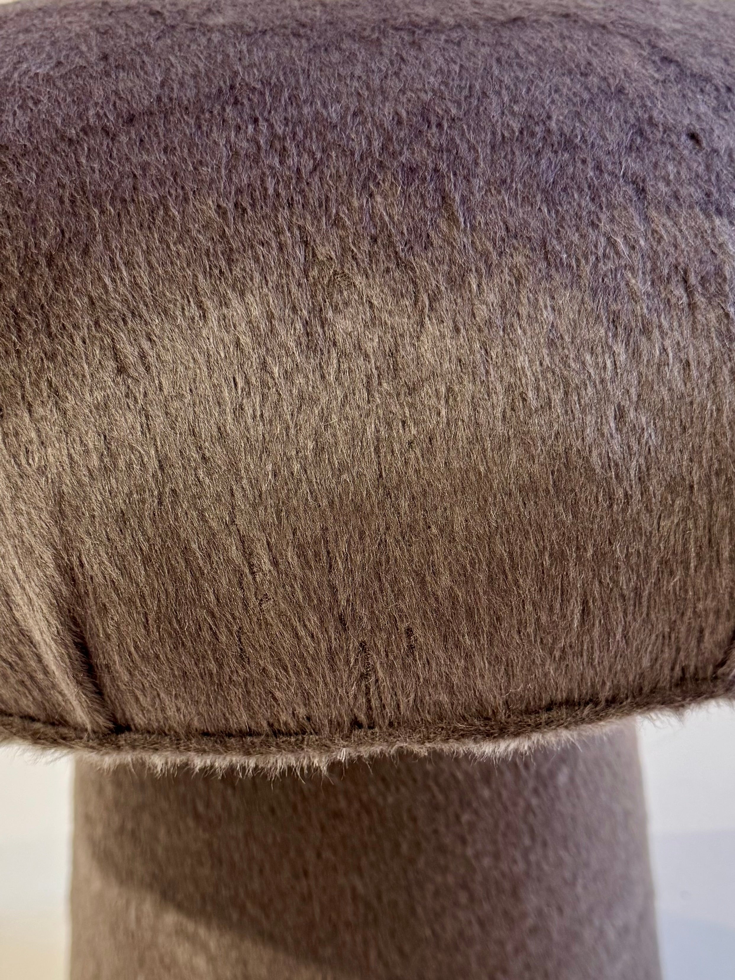 The Forsyth Mushroom Pouf in Loro Piana 'Incas' Alpaca Wool