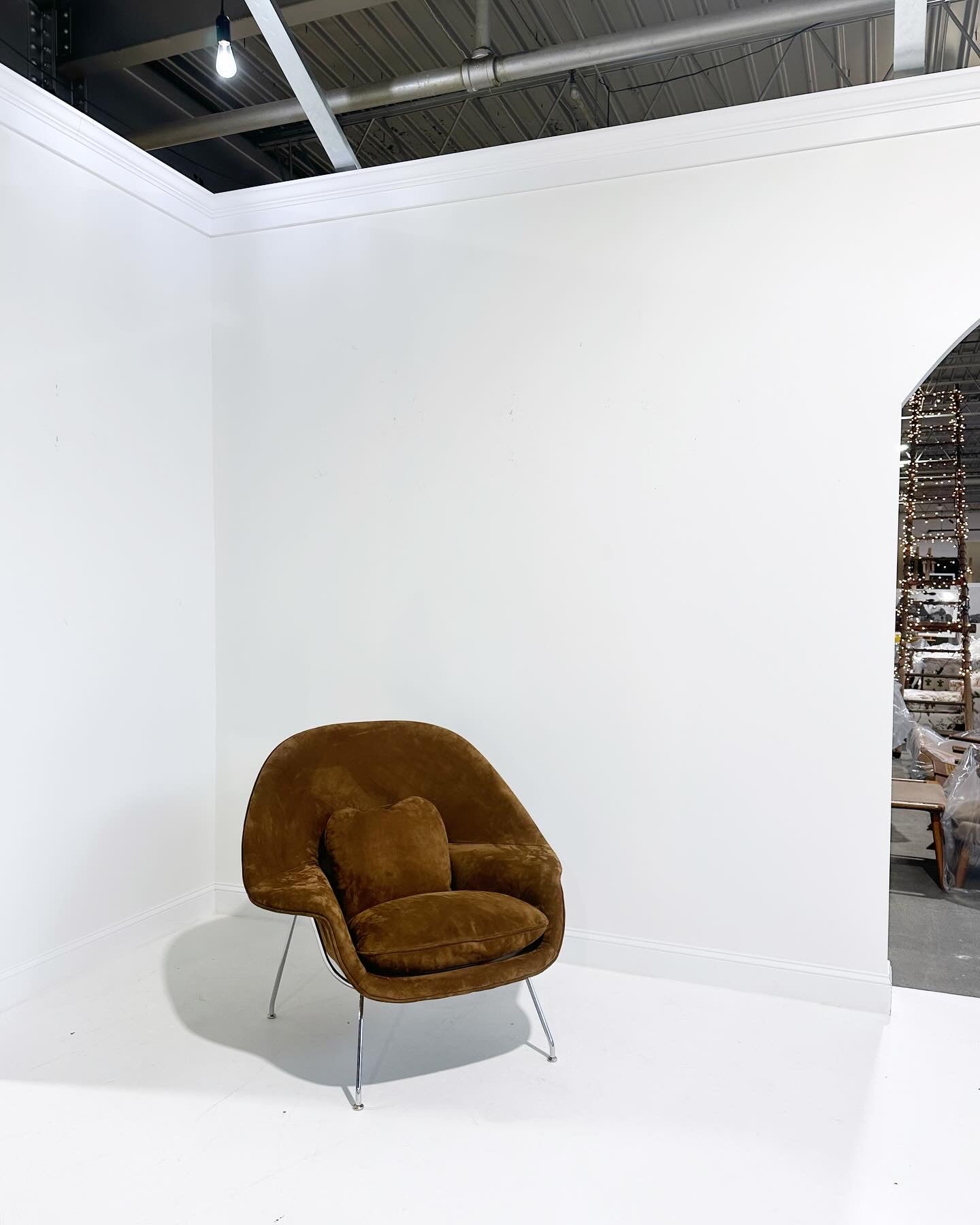 Bespoke Womb Chair and Ottoman in Suede