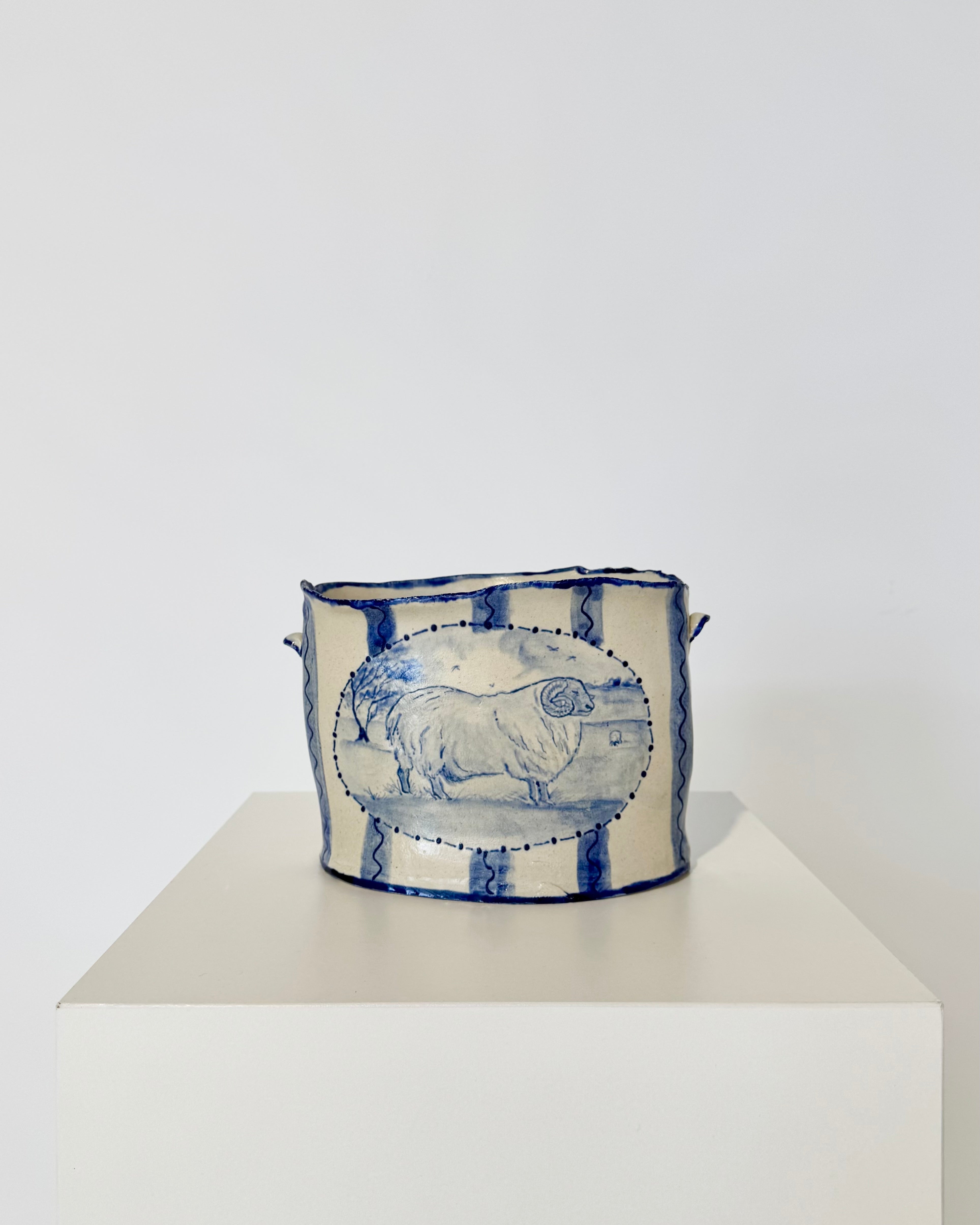Champion Ram Oval Vase