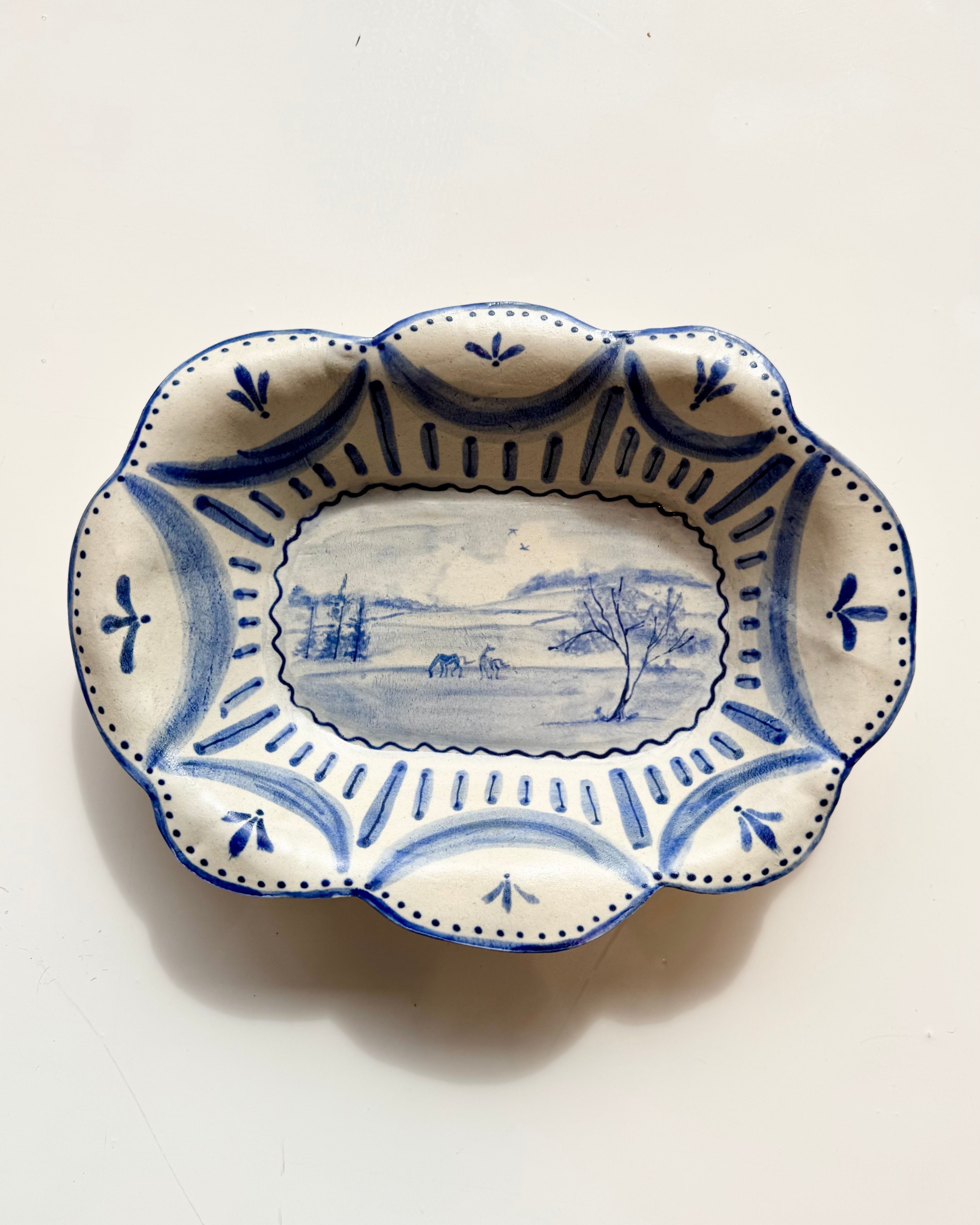 Country Fields Shallow Bowl