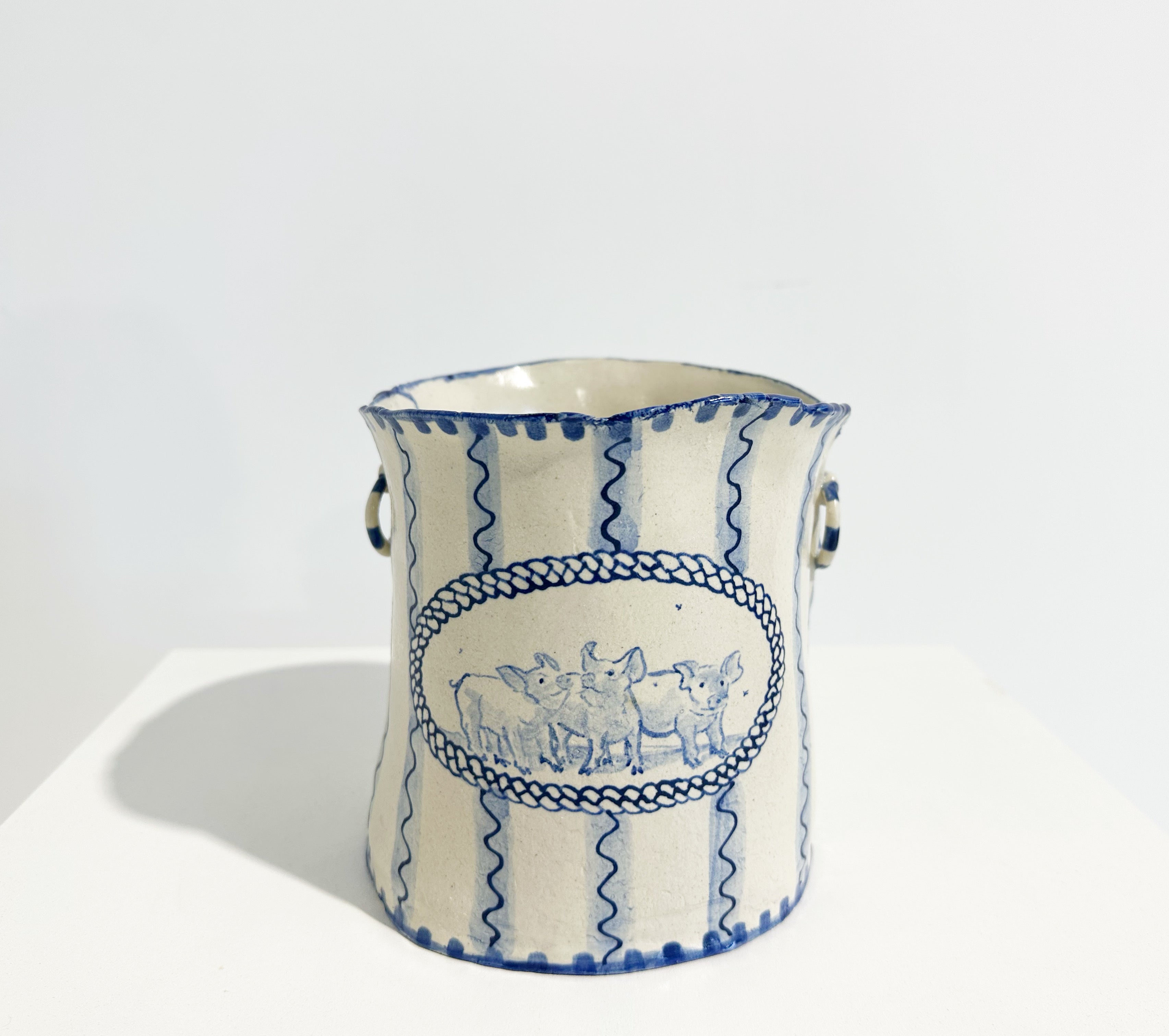 Pig Pastoral Vase