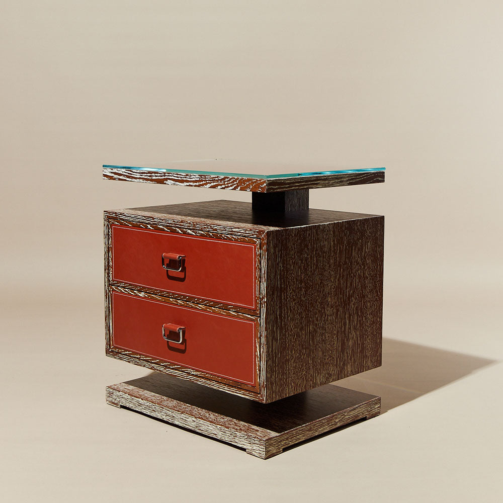 Emile Side Table - Pickled Padouk