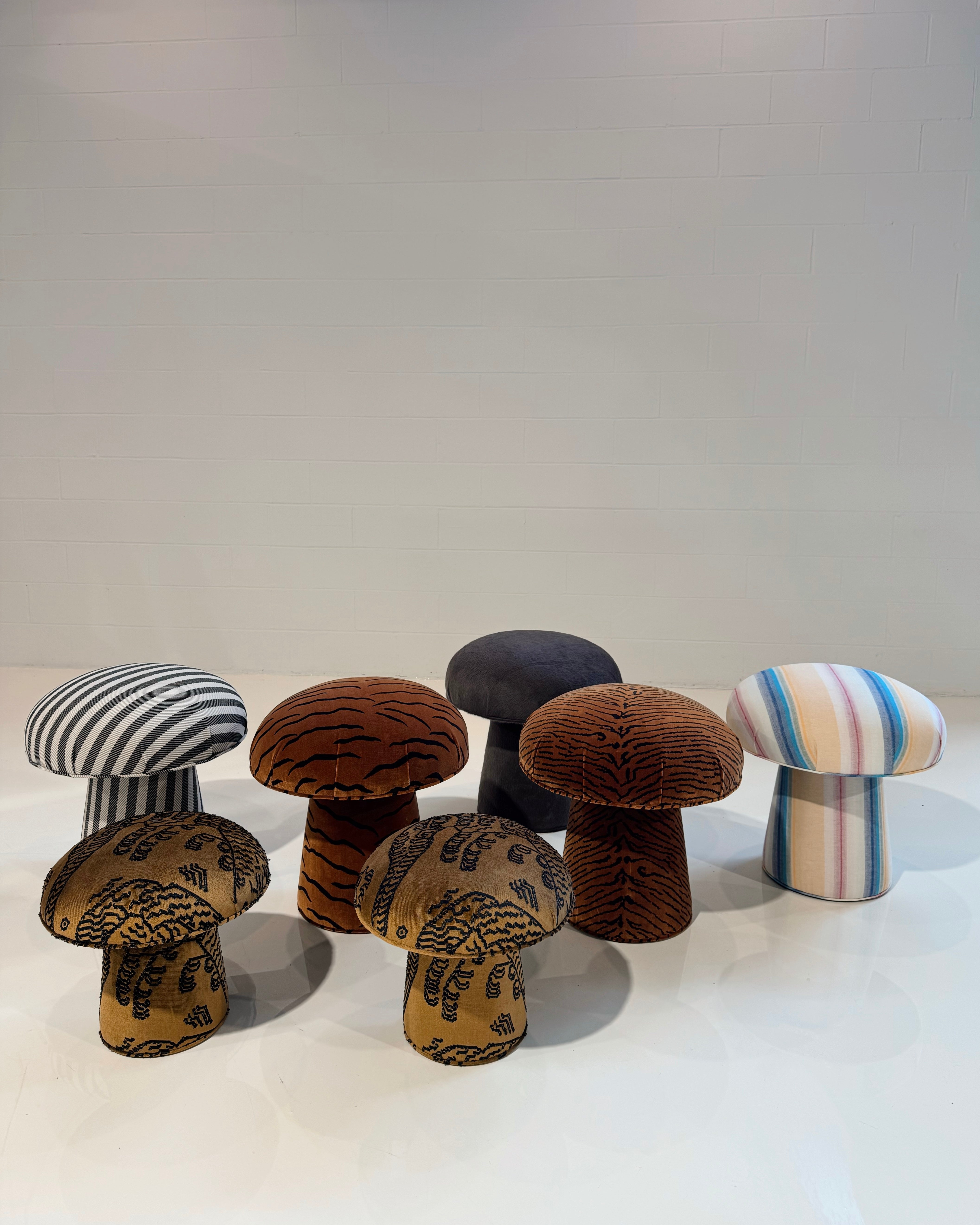 The Forsyth Mushroom Pouf in Loro Piana 'Incas' Alpaca Wool