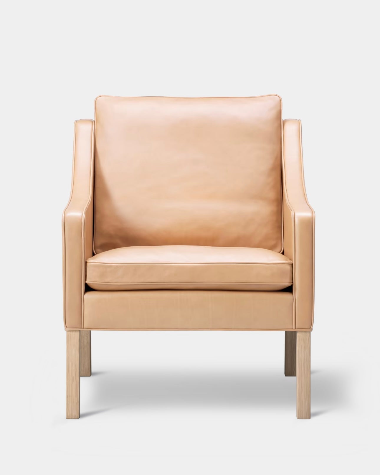 Mogensen 2207 Club Chair | Natural Leather and Soaped Oak