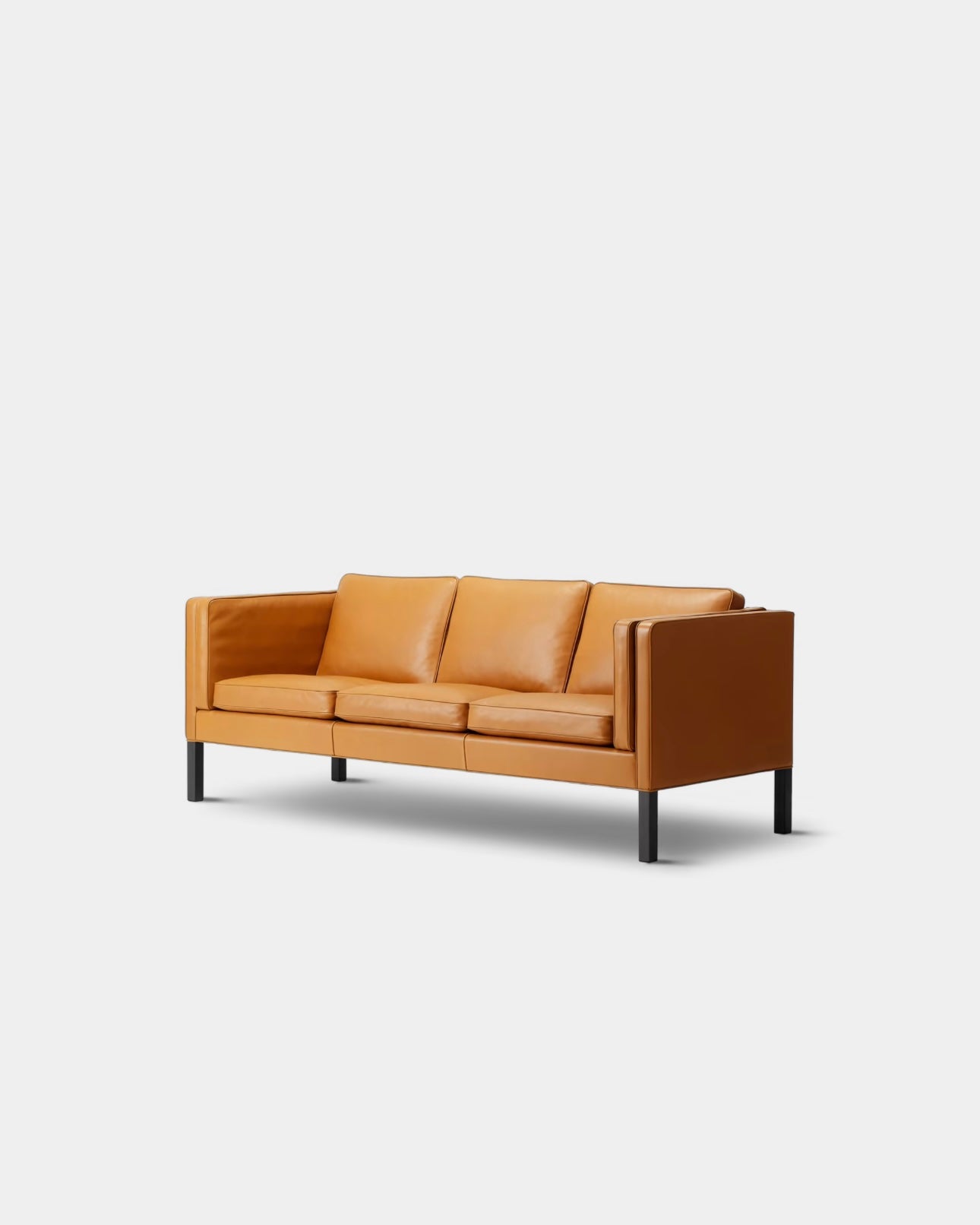 Mogensen 2333 Sofa | Cognac Leather and Smoked Oak