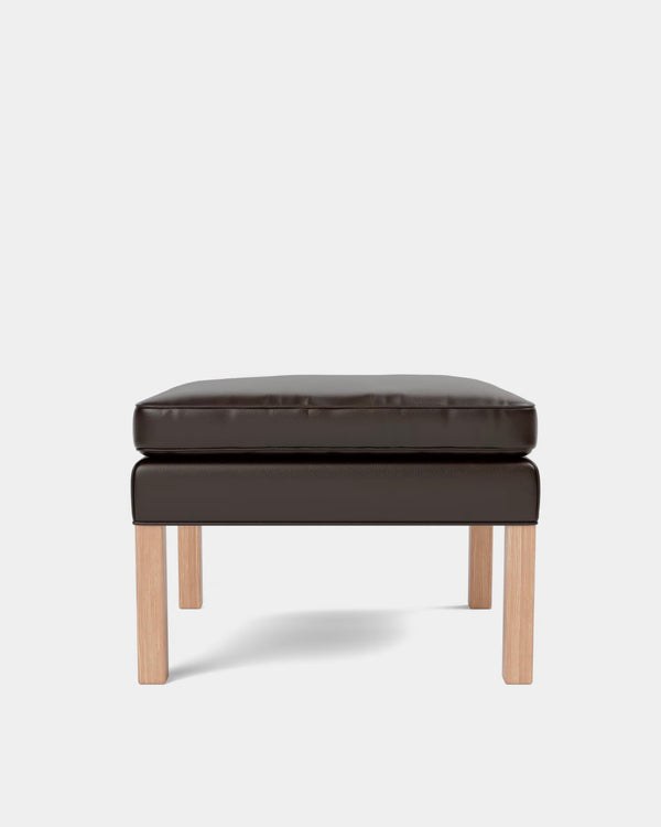 Mogensen 2202 Ottoman | Mocca Leather and Oiled Oak