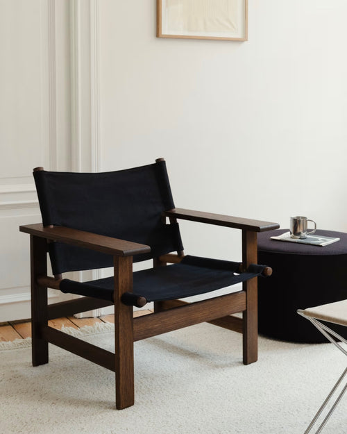 The Canvas Chair | Black Canvas and Smoked Oak
