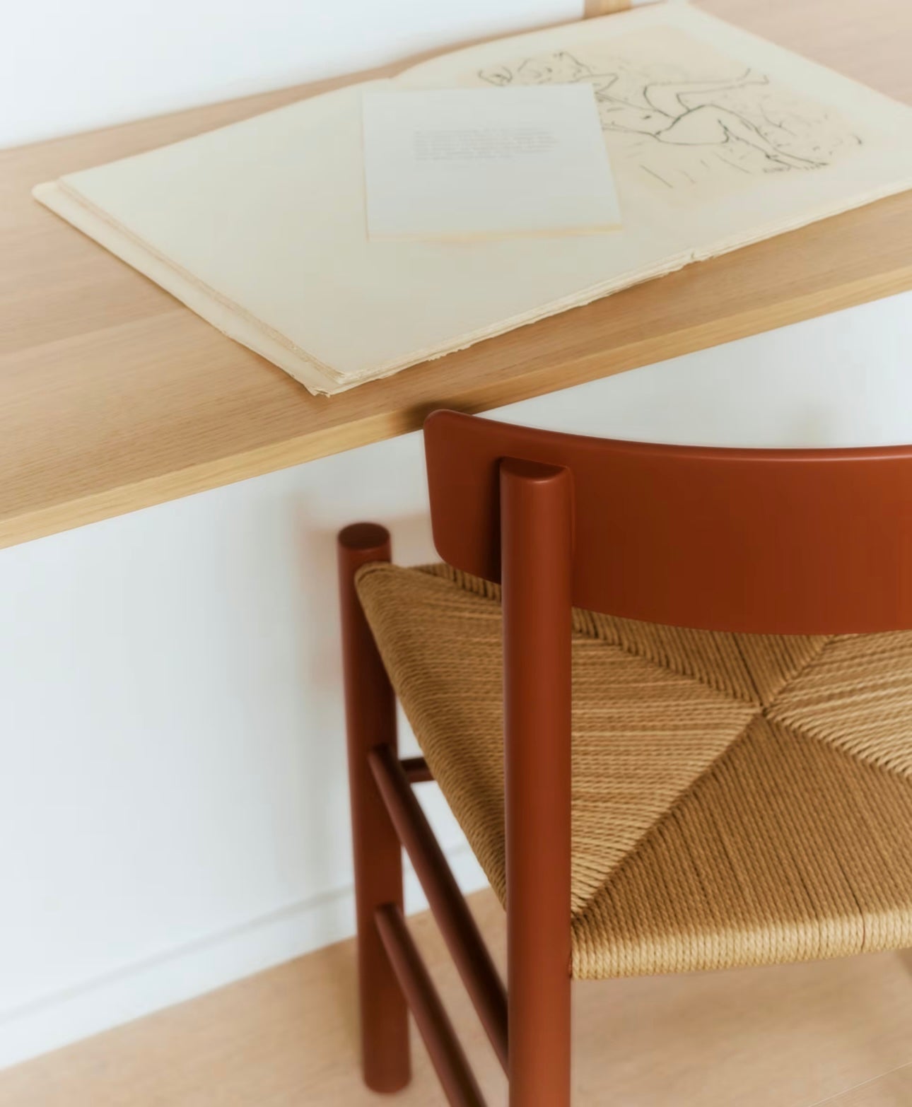 Mogensen J39 Chair | Natural Paper Cord and Red Beech