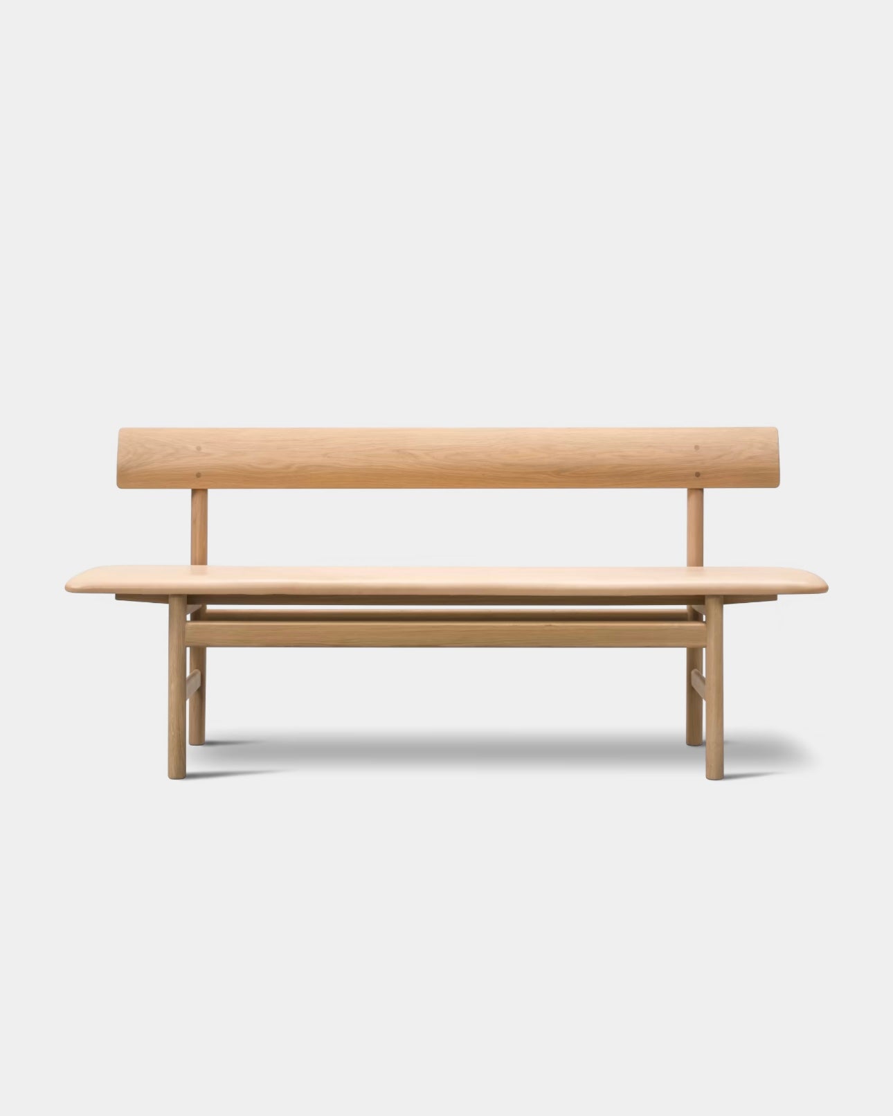 The Mogensen Bench | Natural Leather and Soaped Oak