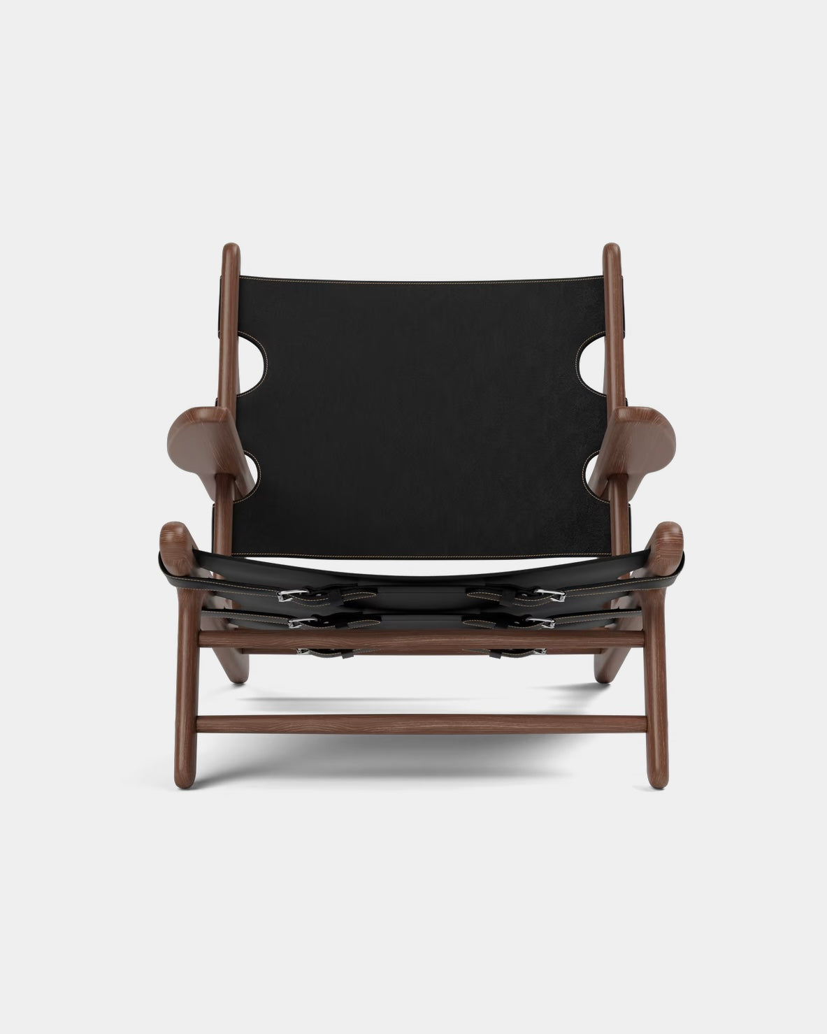 The Hunting Chair | Black Leather and Smoked Oiled Oak