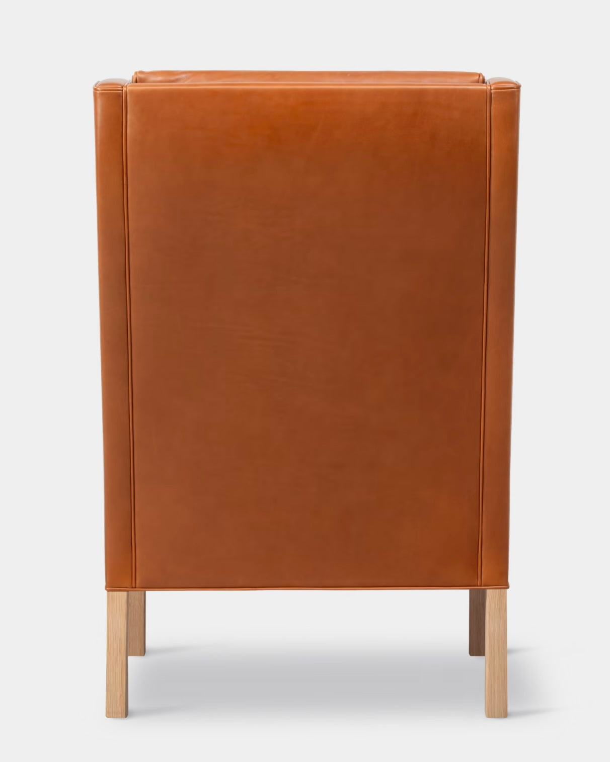 The Wing Chair | Russet Brown Leather and Oiled Oak