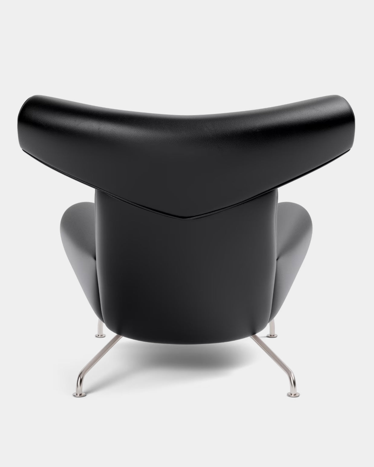 Ox Chair | Black Leather and Stainless Steel