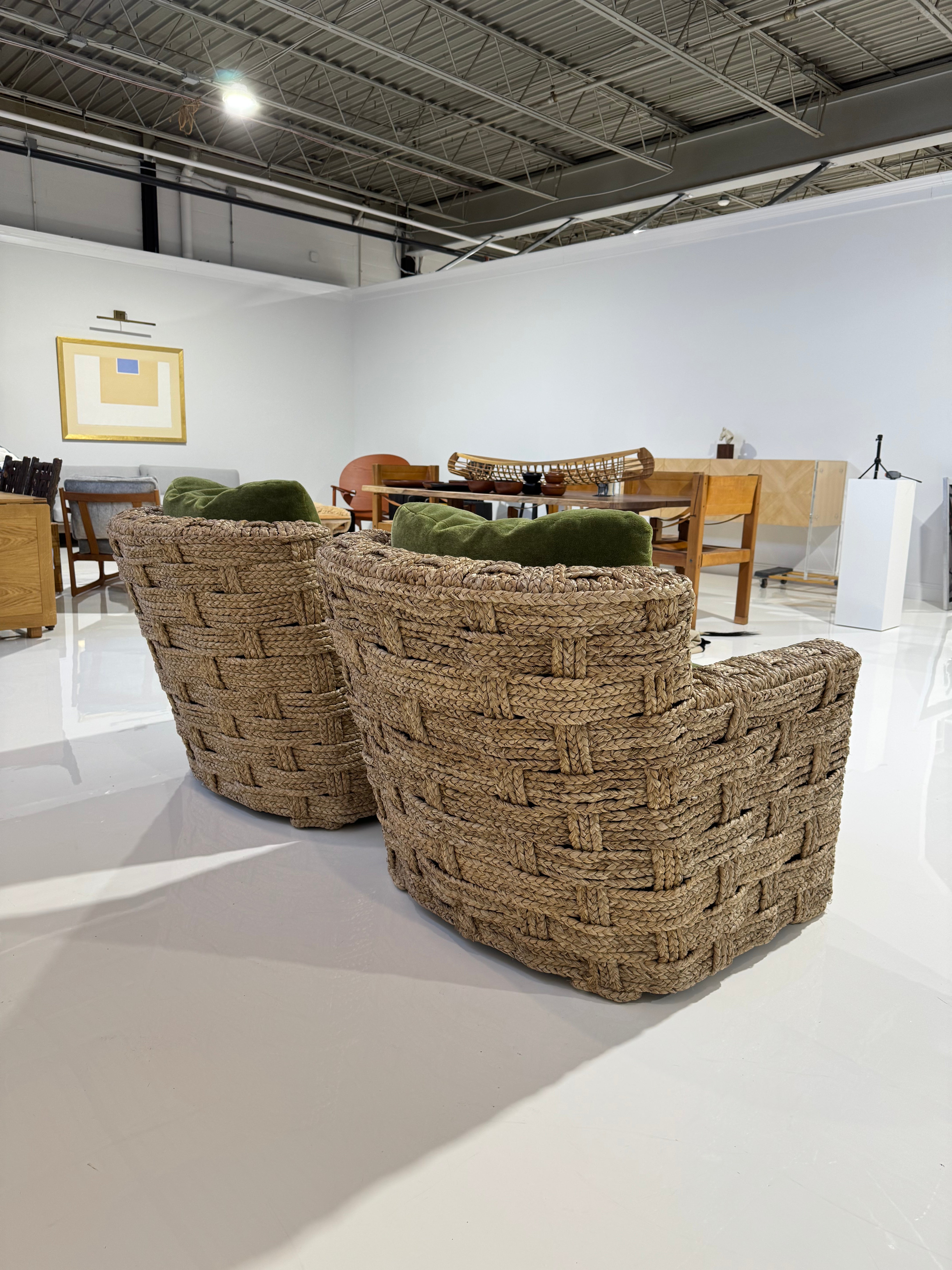 The Rope Lounge Chair with Pierre Frey Teddy Mohair Cushions