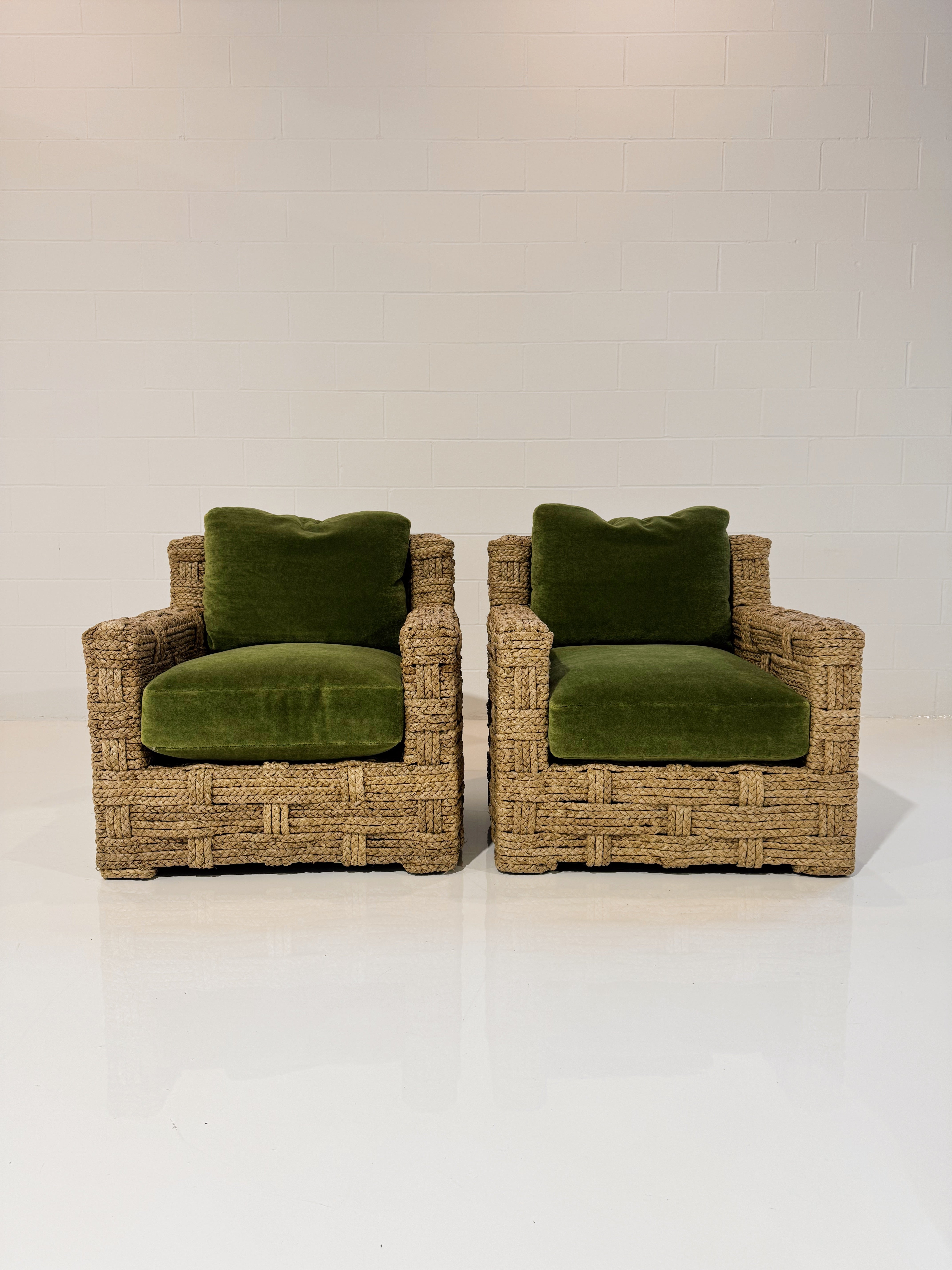 The Rope Lounge Chair with Pierre Frey Teddy Mohair Cushions