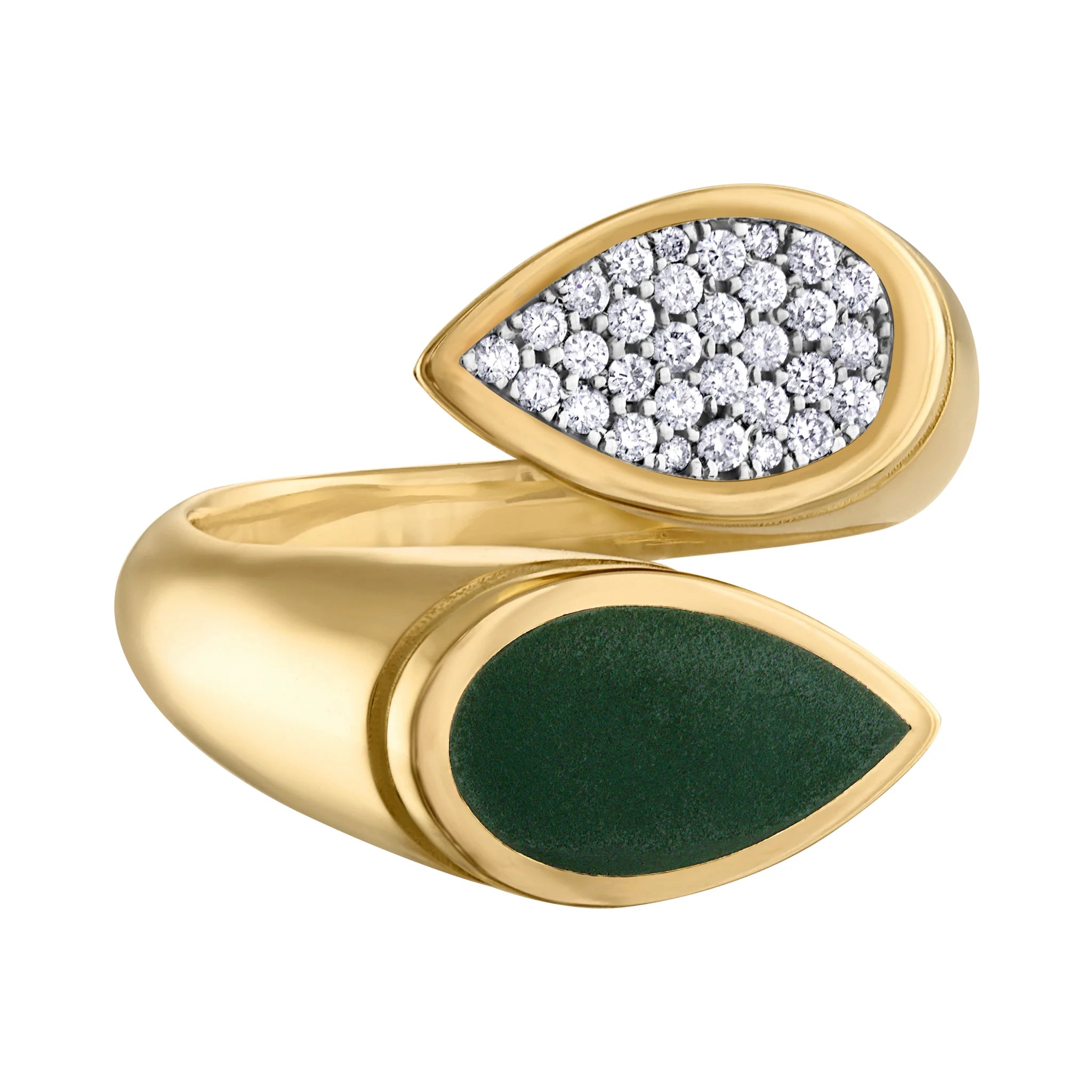 Moi et Toi Pave Diamond and Enamel Ring