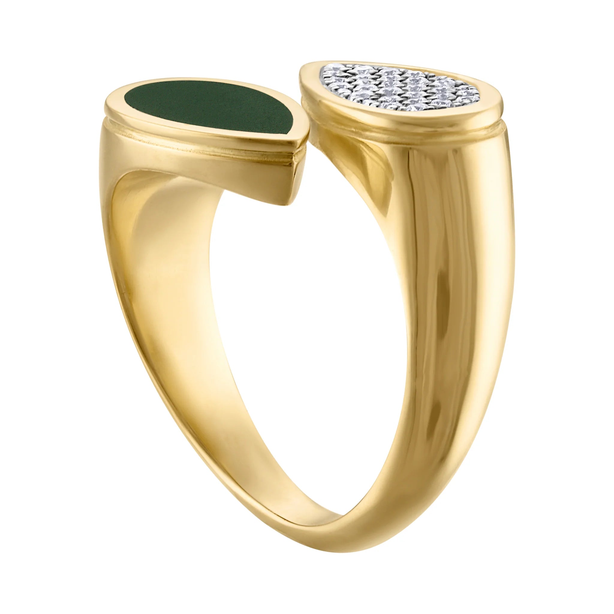 Moi et Toi Pave Diamond and Enamel Ring