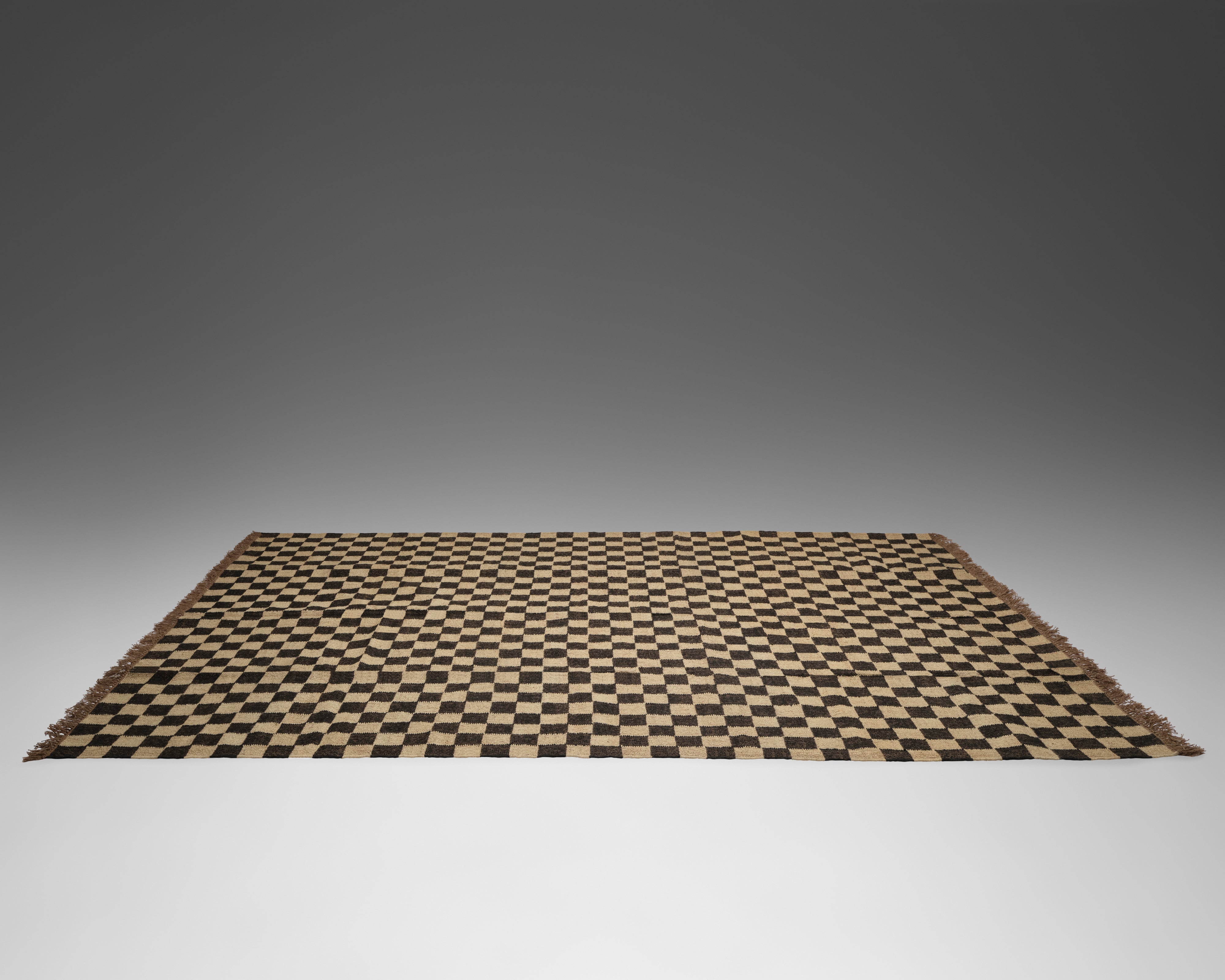 The Checkerboard Rug - Off Black