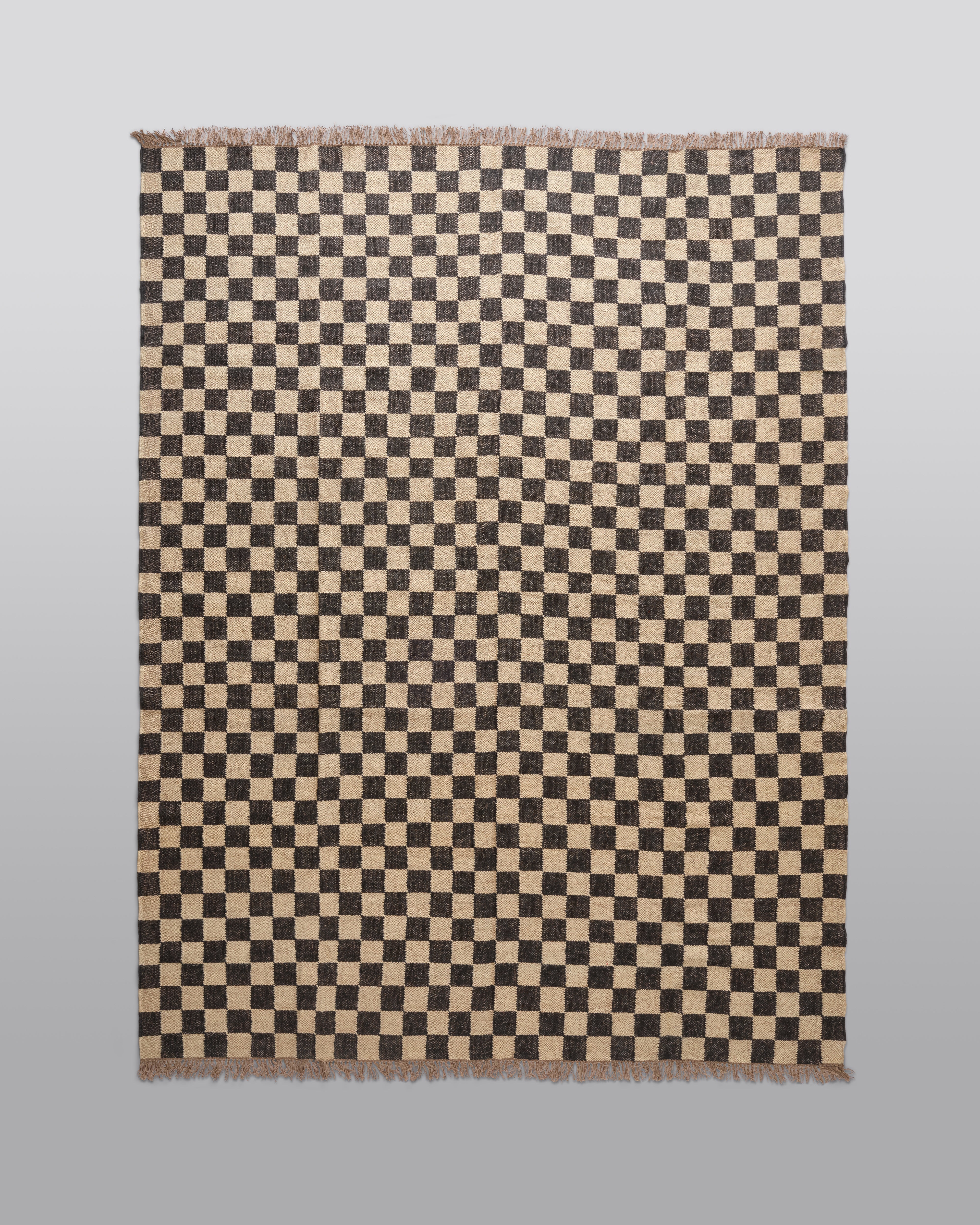 The Checkerboard Rug - Off Black