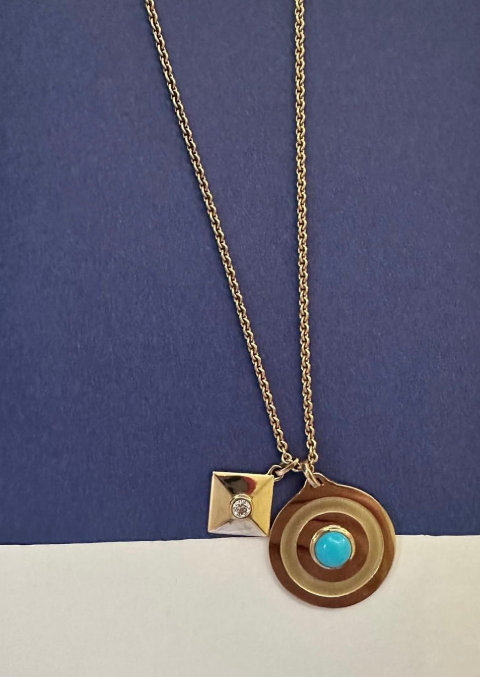 The Bullseye Pendant, Turquoise