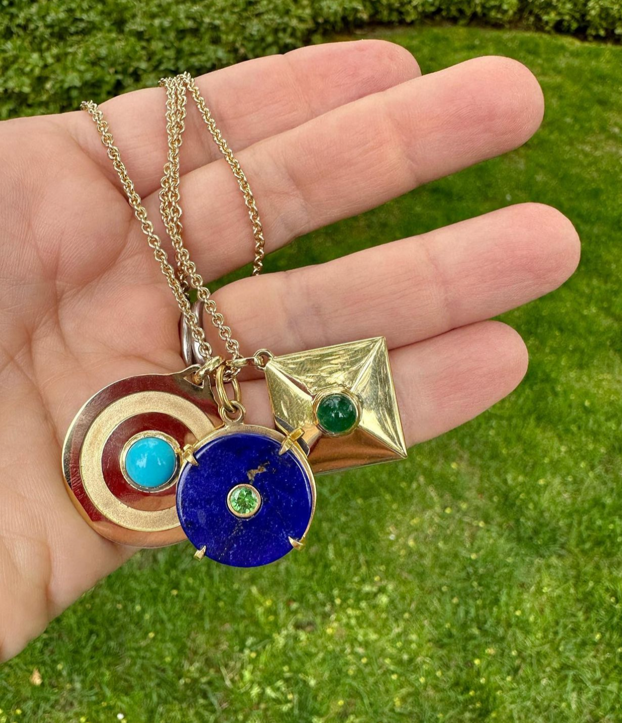 The Bullseye Pendant, Turquoise