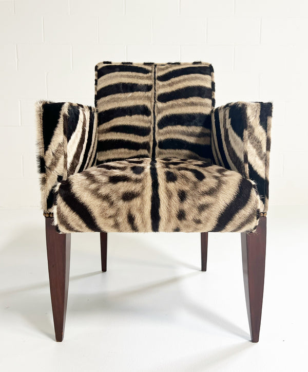 Armchair in the Style of Wormley in Zebra