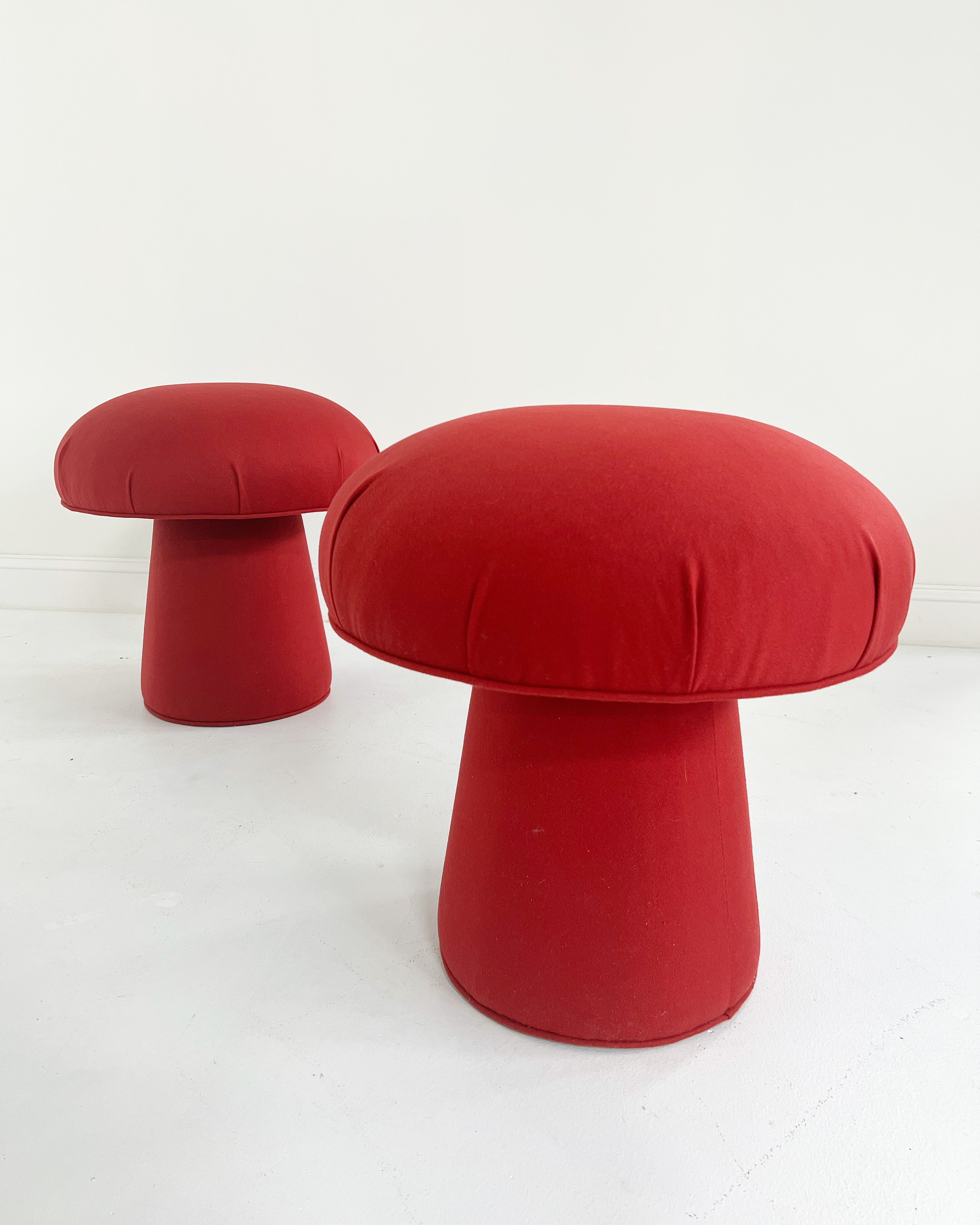 The Forsyth Mushroom Pouf in Loro Piana Cashmere