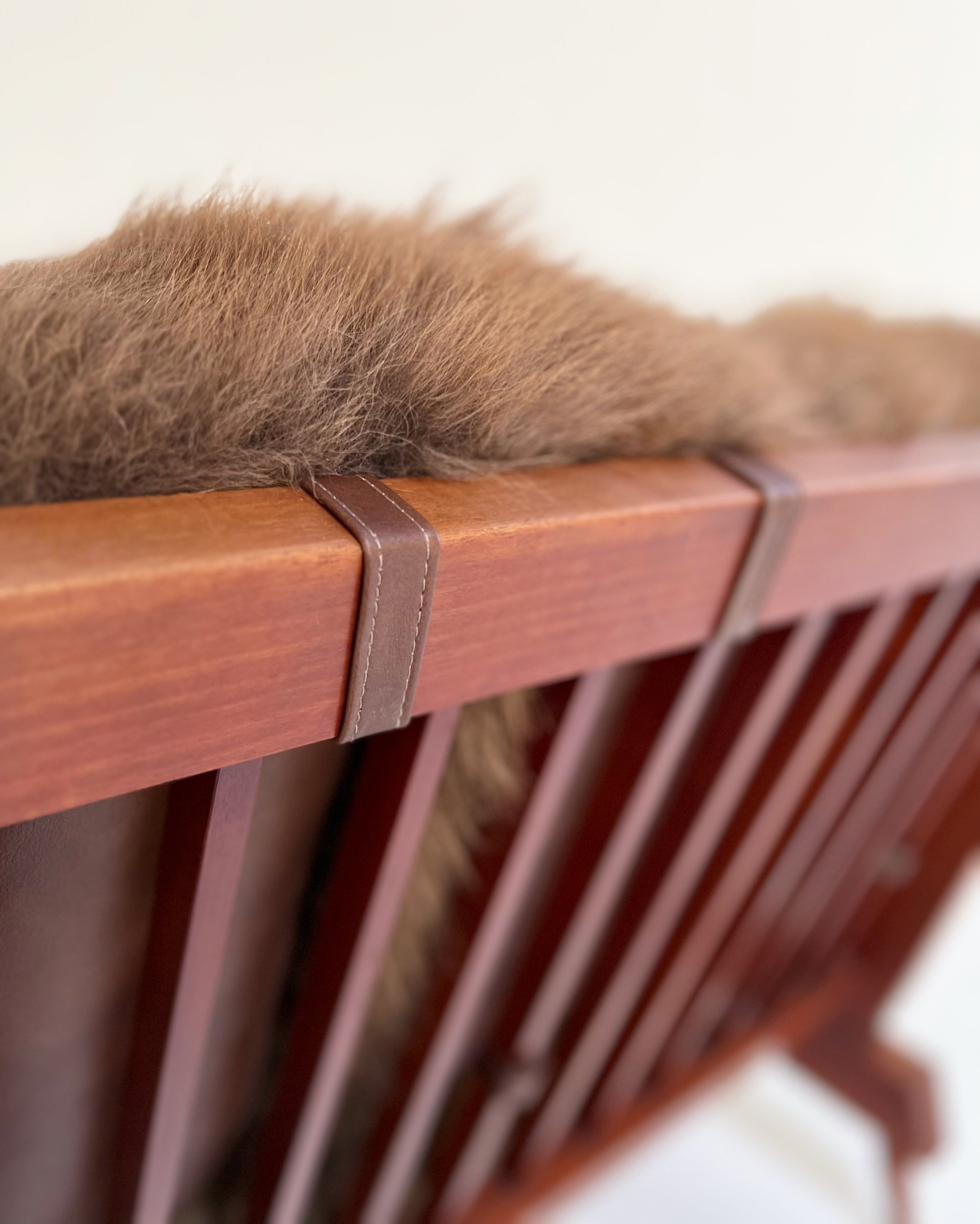 Settee with American Bison Hide Cushions
