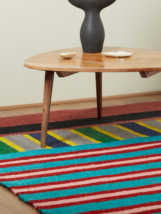 Jute Rug - Blue and Pink