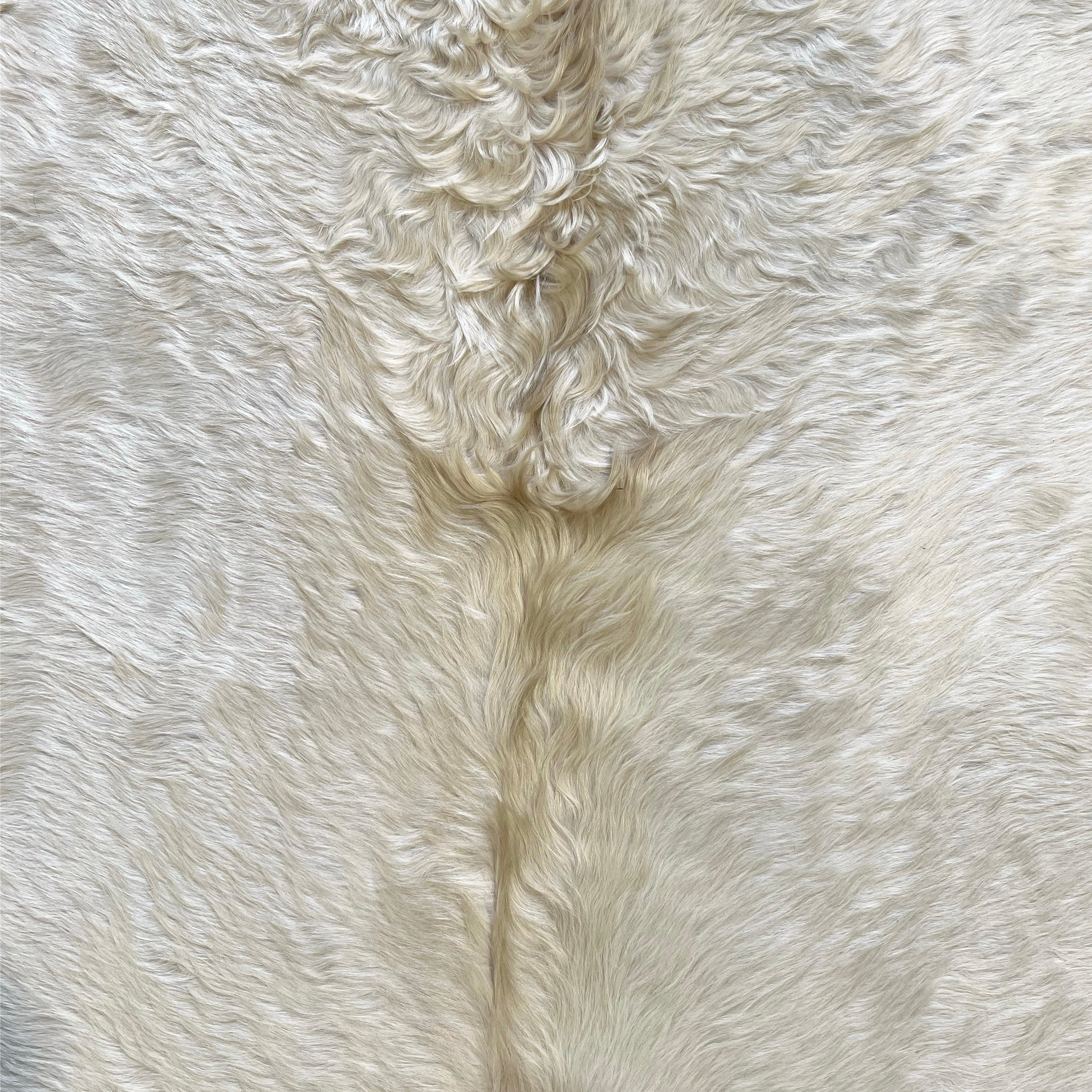 Brazilian Cowhide Rug, Ivory, No. 6