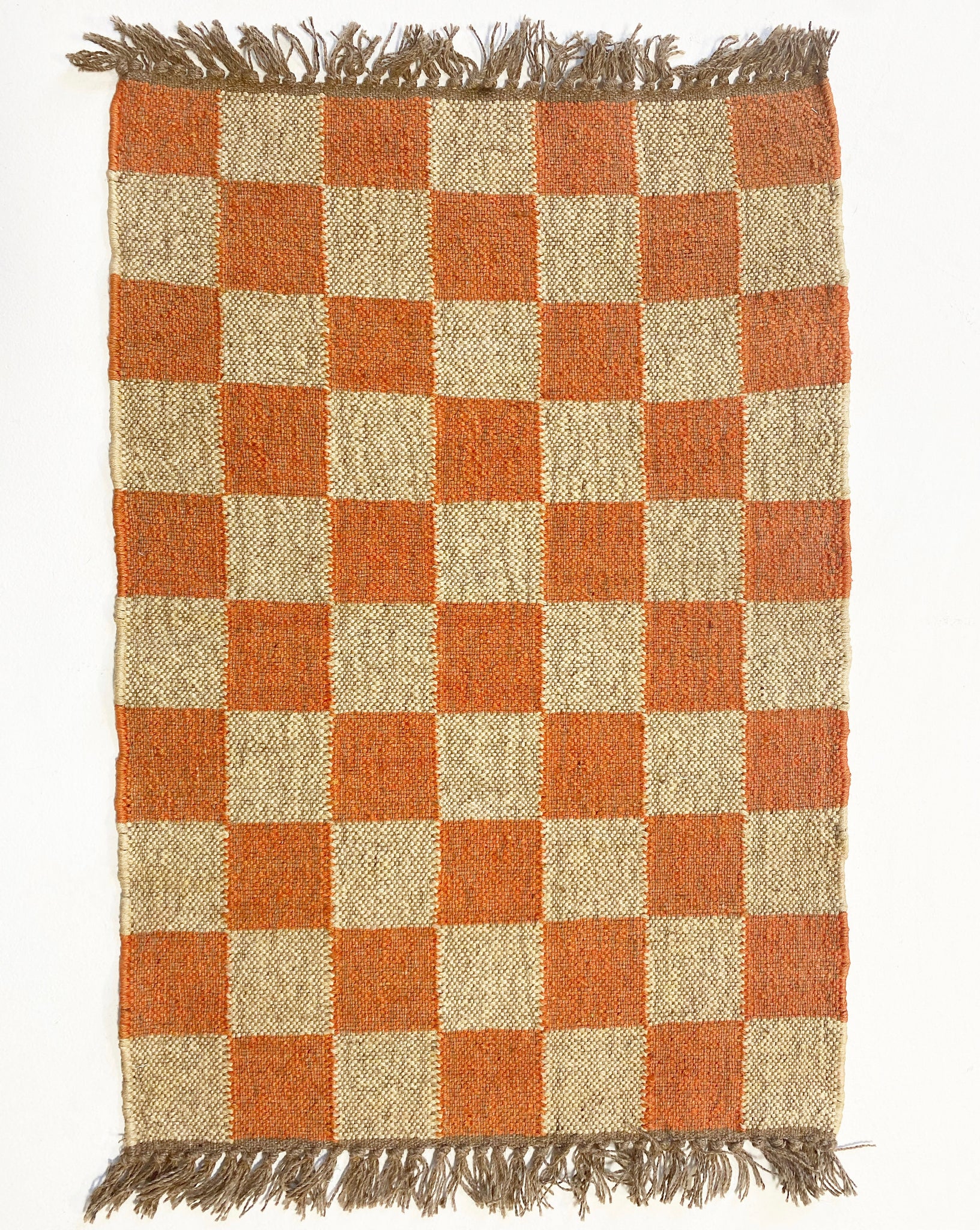 The Forsyth Checkerboard Rug - Tangerine