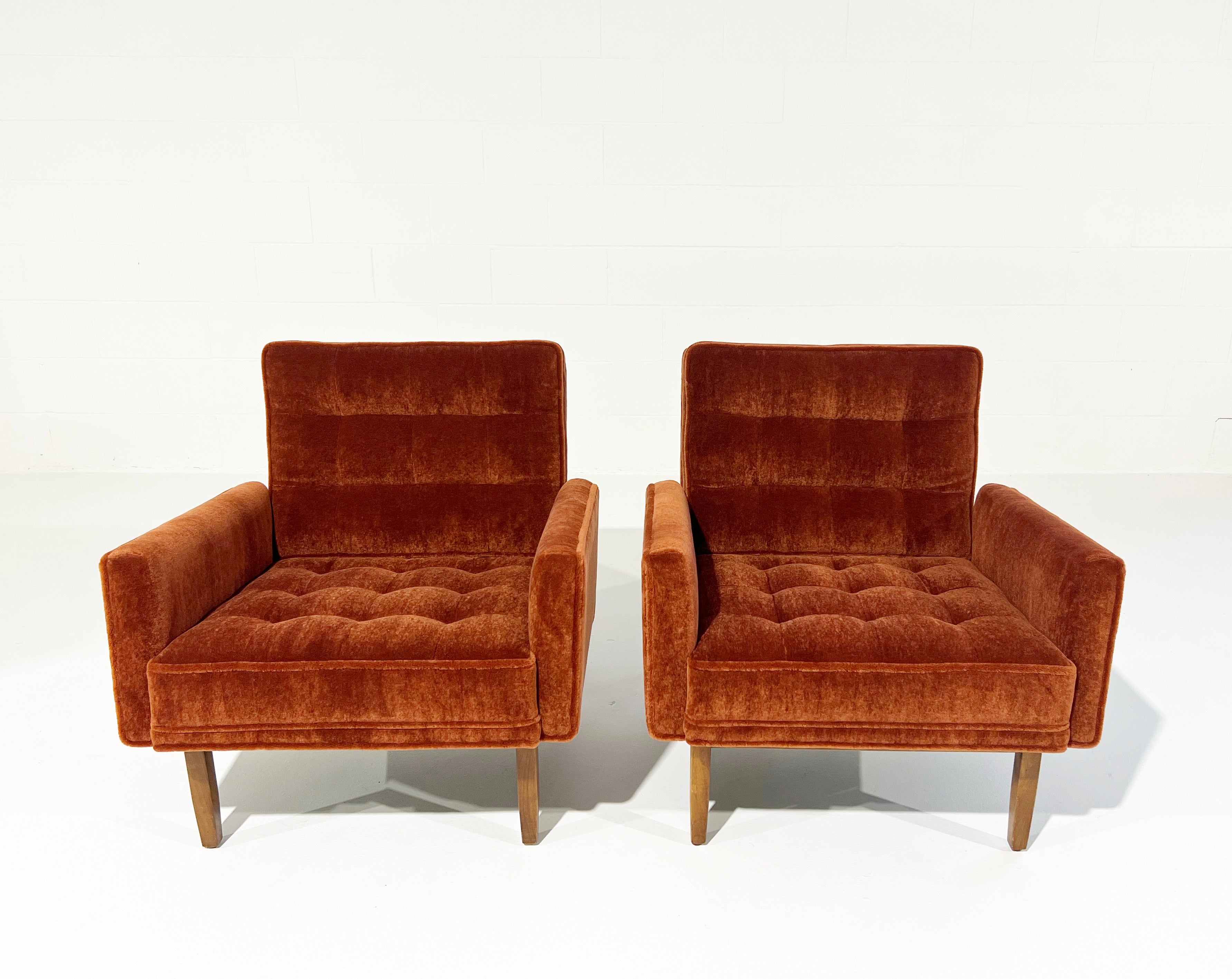 Armchairs in Pierre Frey Teddy Mohair