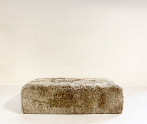 The Forsyth Large Ottoman in Sheepskin - FORSYTH