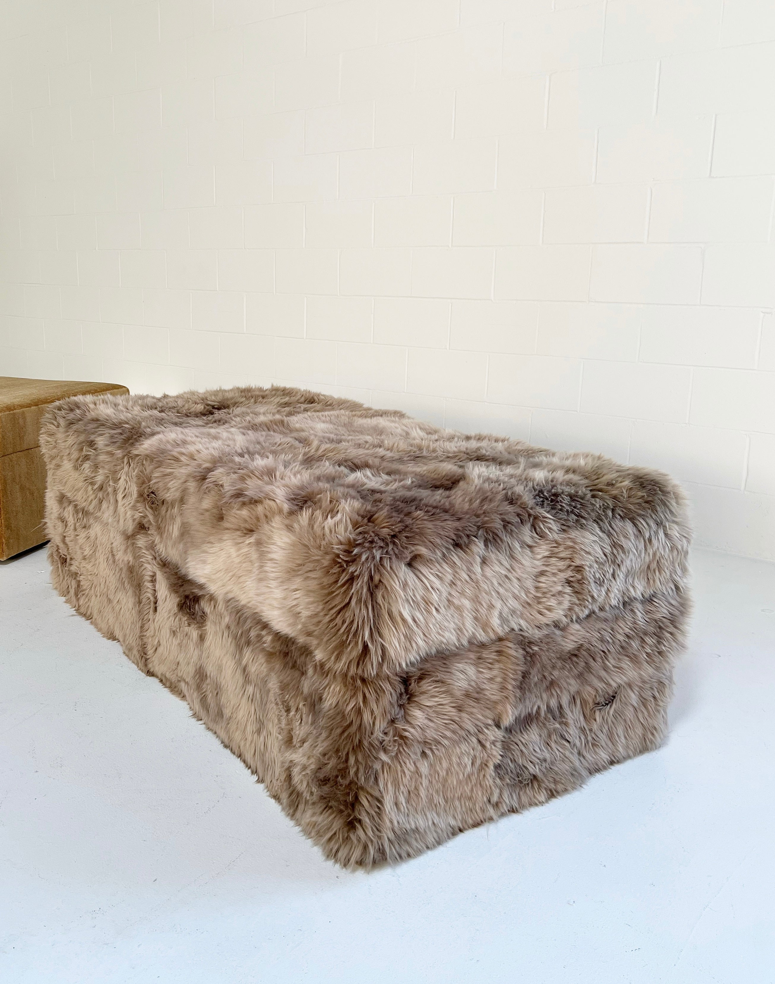 The Forsyth Storage Ottoman in Sheepskin