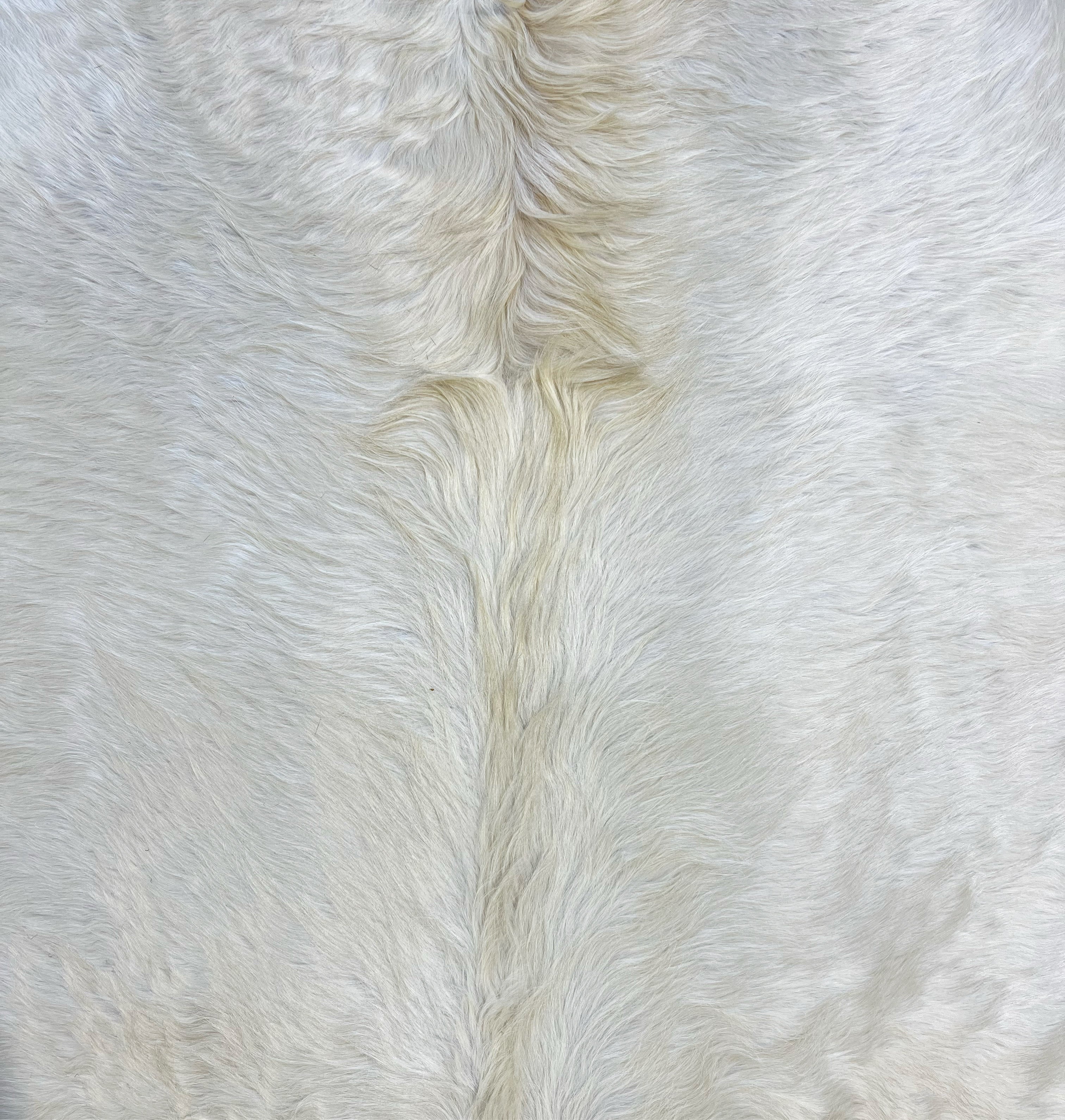 Brazilian Cowhide Rug, Ivory, No. 11