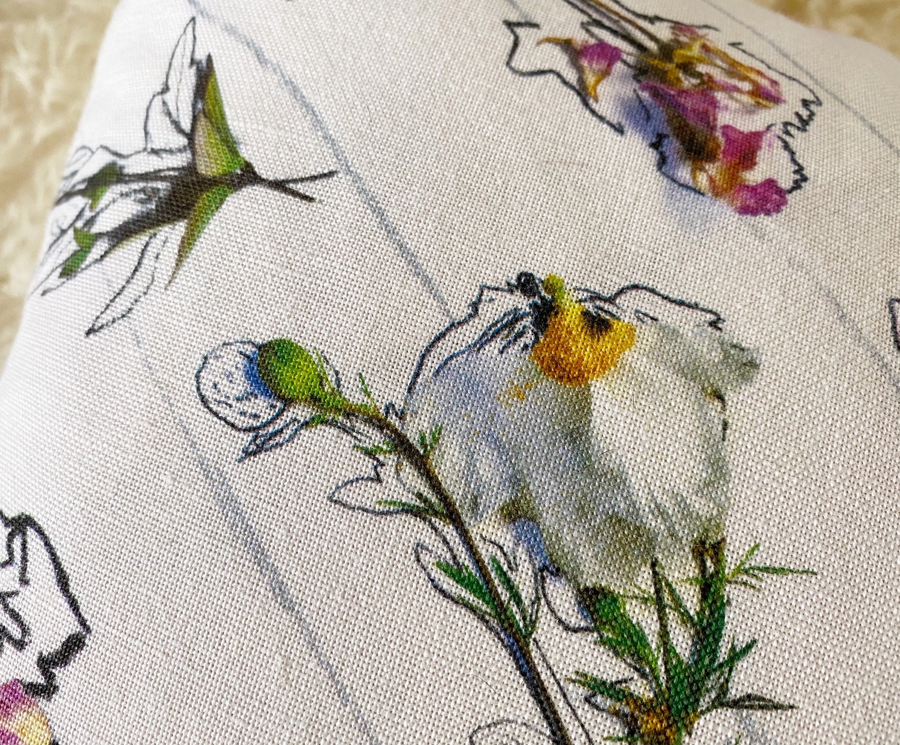 Flower Homicide Linen Pillow, 18" - FORSYTH