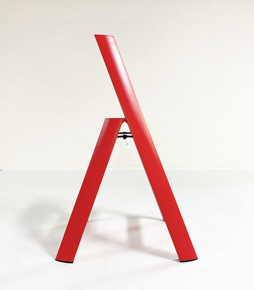 Lucano Wide 3-Step Ladder - Red