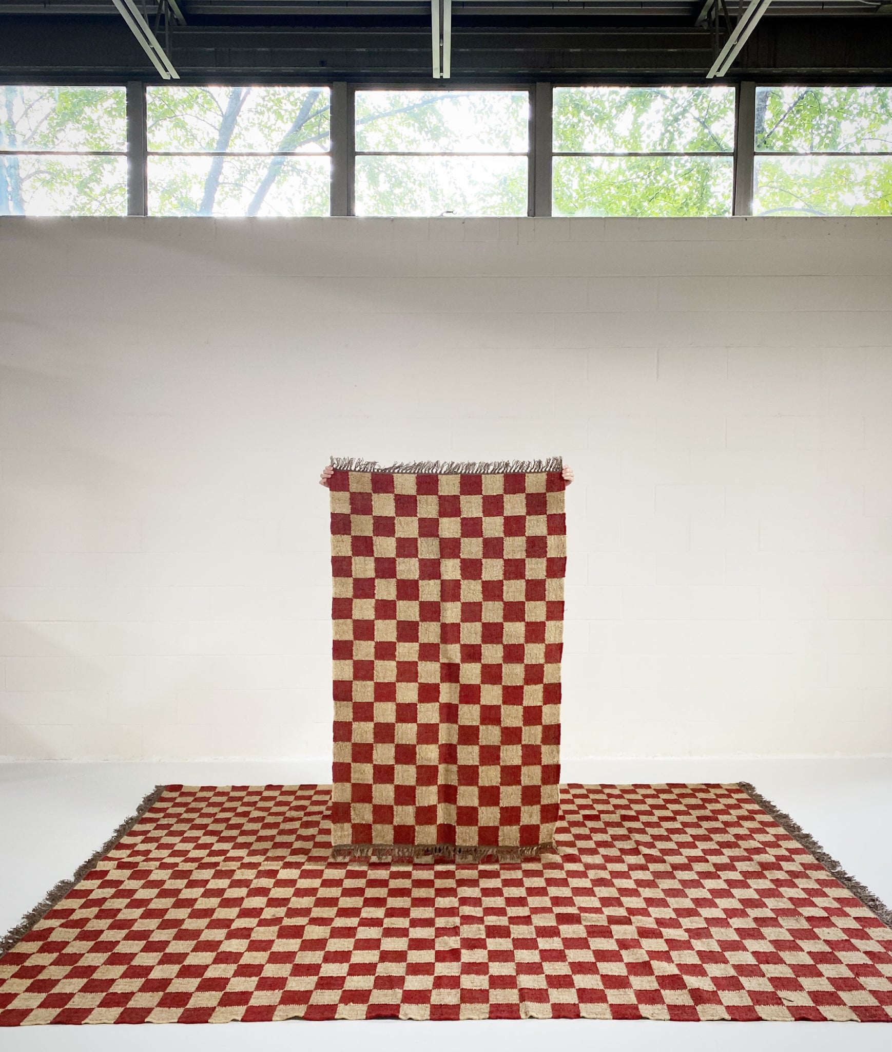 The Forsyth Checkerboard Rug - Chili Pepper