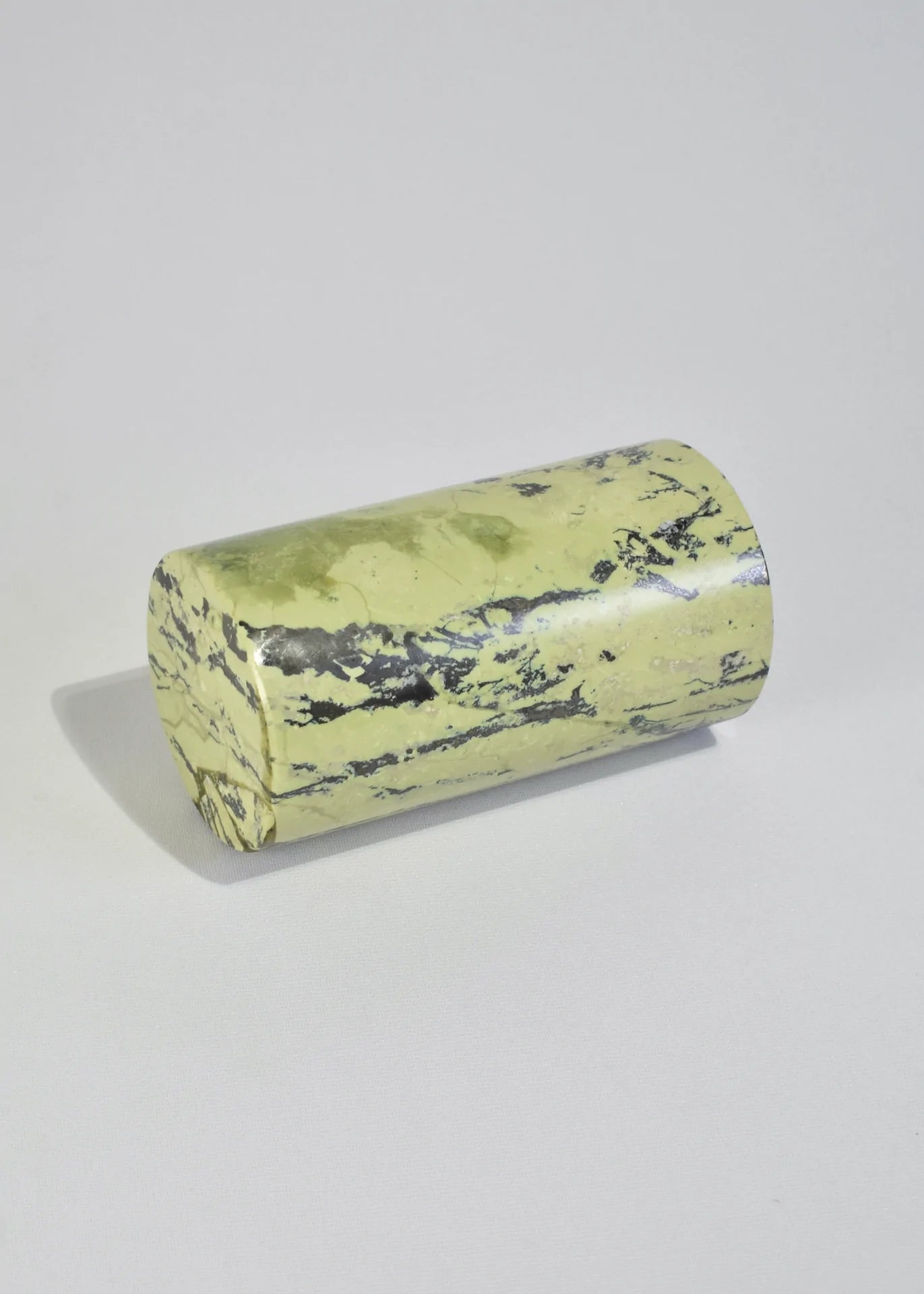 Cylinder Bookend - Green Serpentine