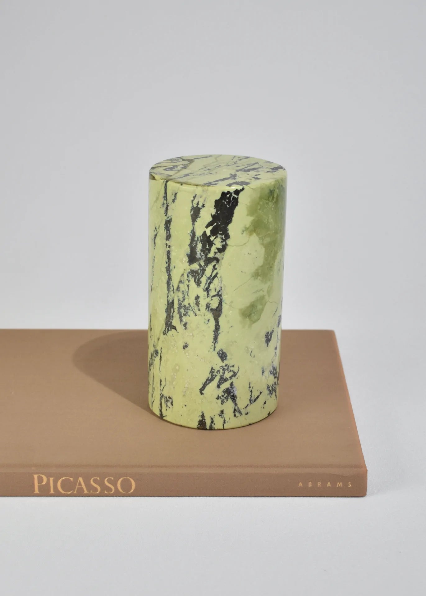 Cylinder Bookend - Green Serpentine