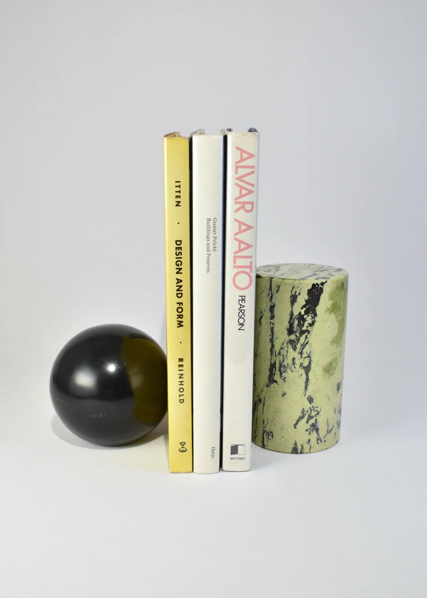 Cylinder Bookend - Green Serpentine