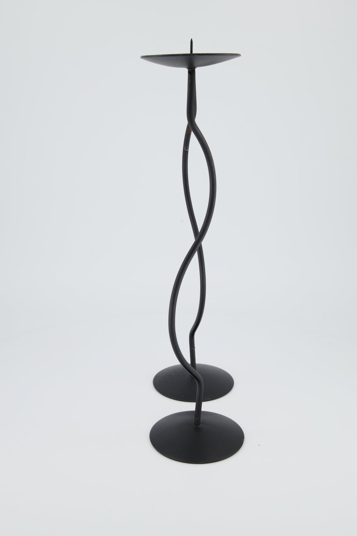 Dancing Duo Iron Candlesticks, Pair