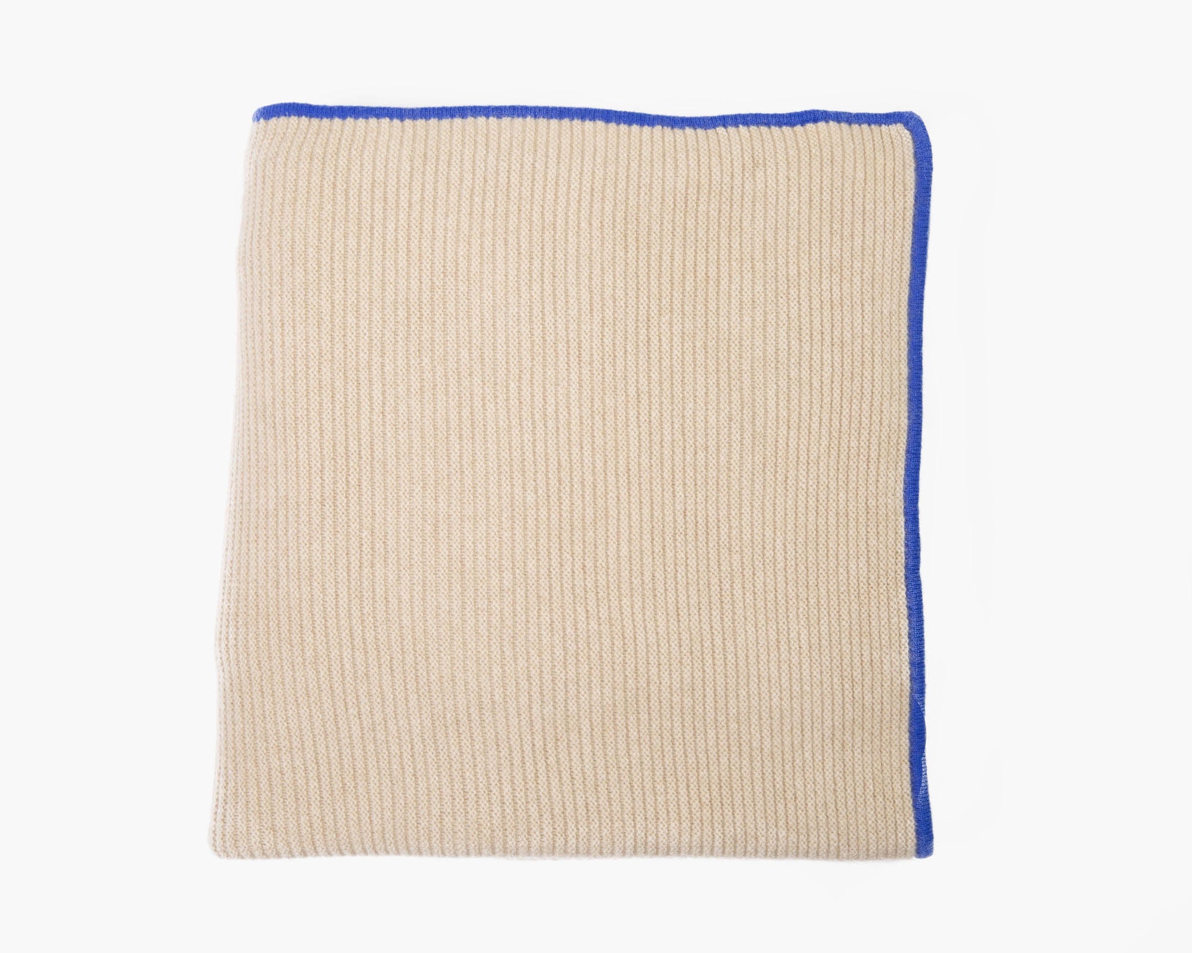 Edge Blue Cashmere Blanket
